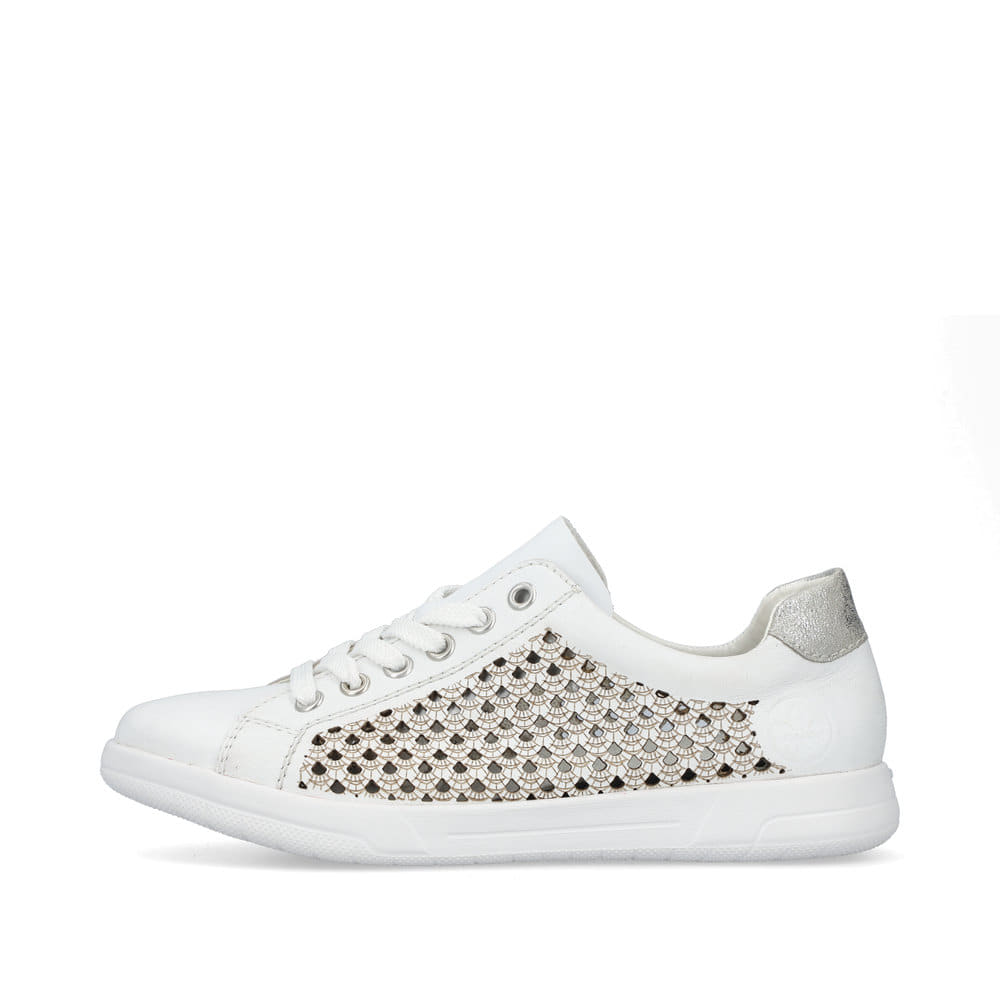 Rieker Damen Schnürschuhe kristallweiß