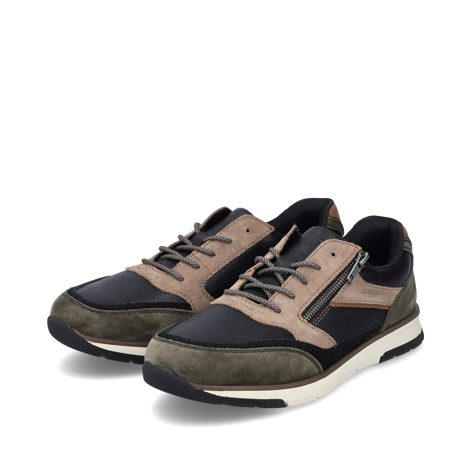 Rieker Herren Sneaker by Rieker schwarz-beige-grün