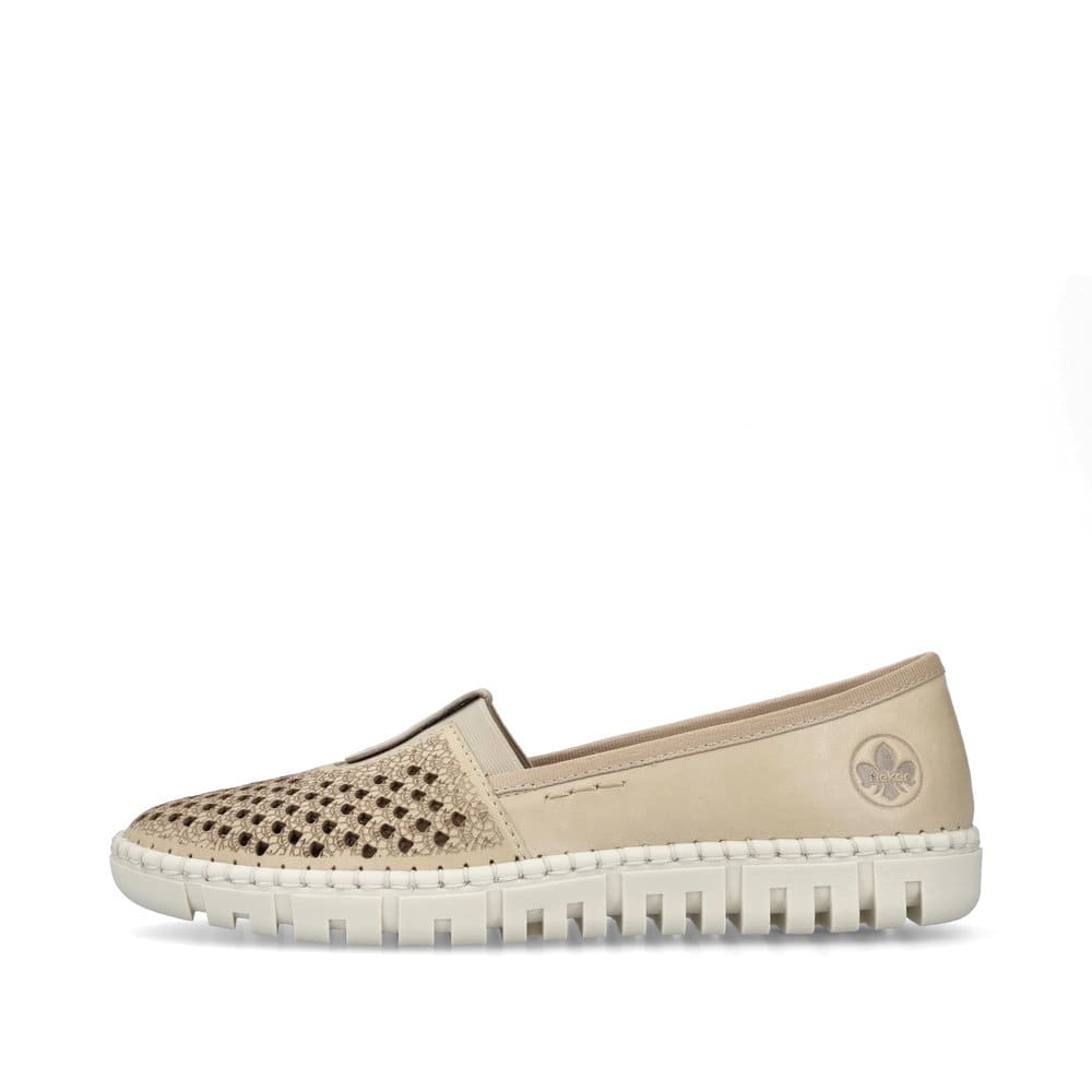Rieker Damen Ballerinas sandbeige
