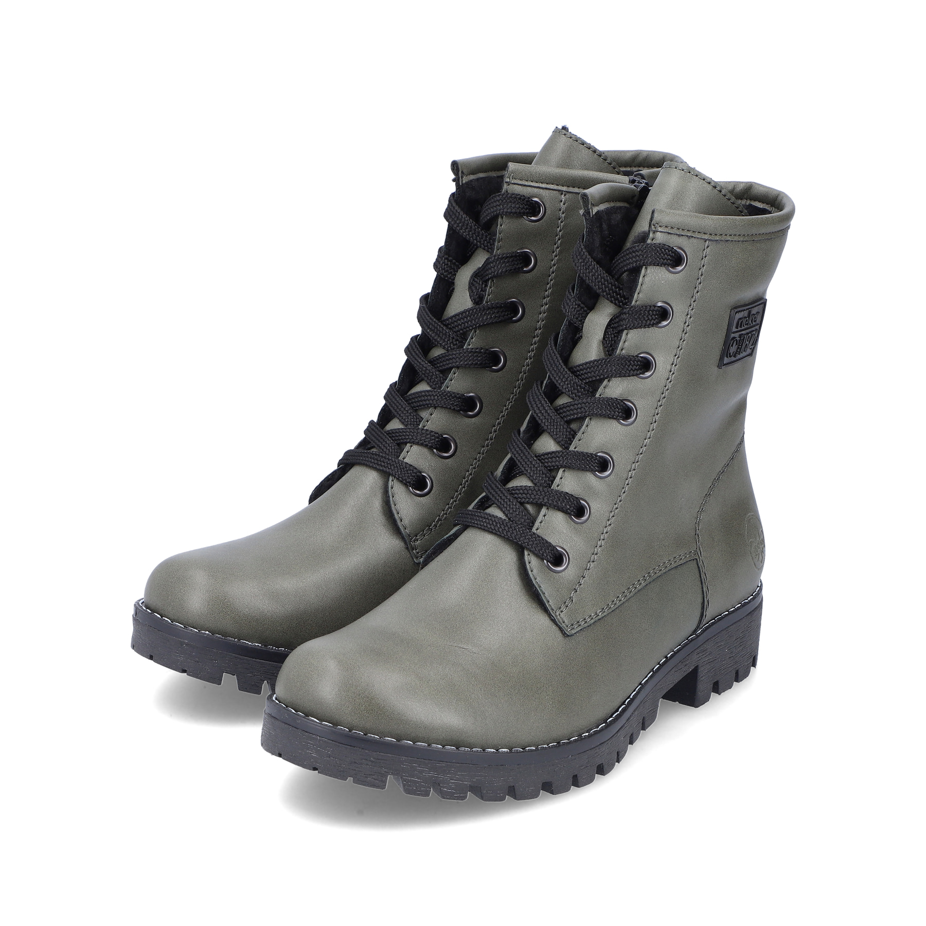 Rieker Damen Biker Boots graugrün