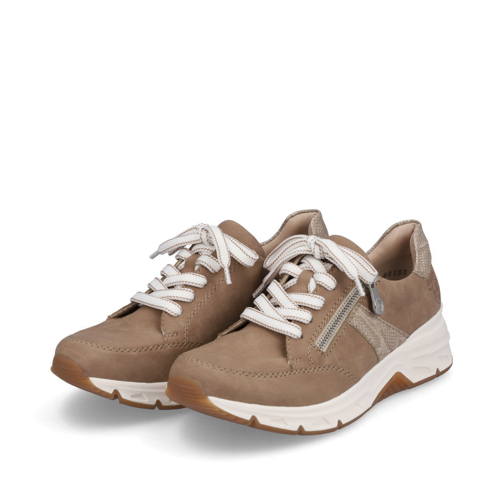 Rieker Damen Sneaker by Rieker braunbeige-weiß