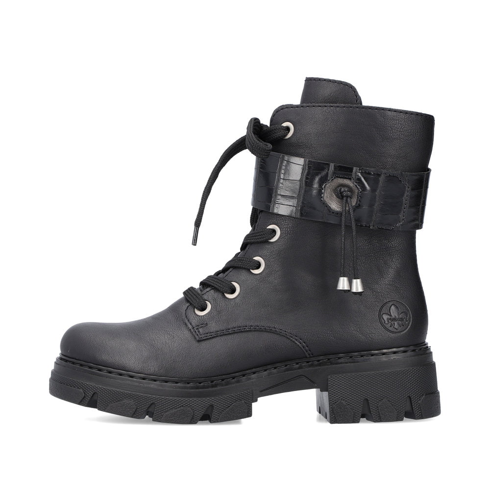 Rieker Damen Biker Boots tiefschwarz