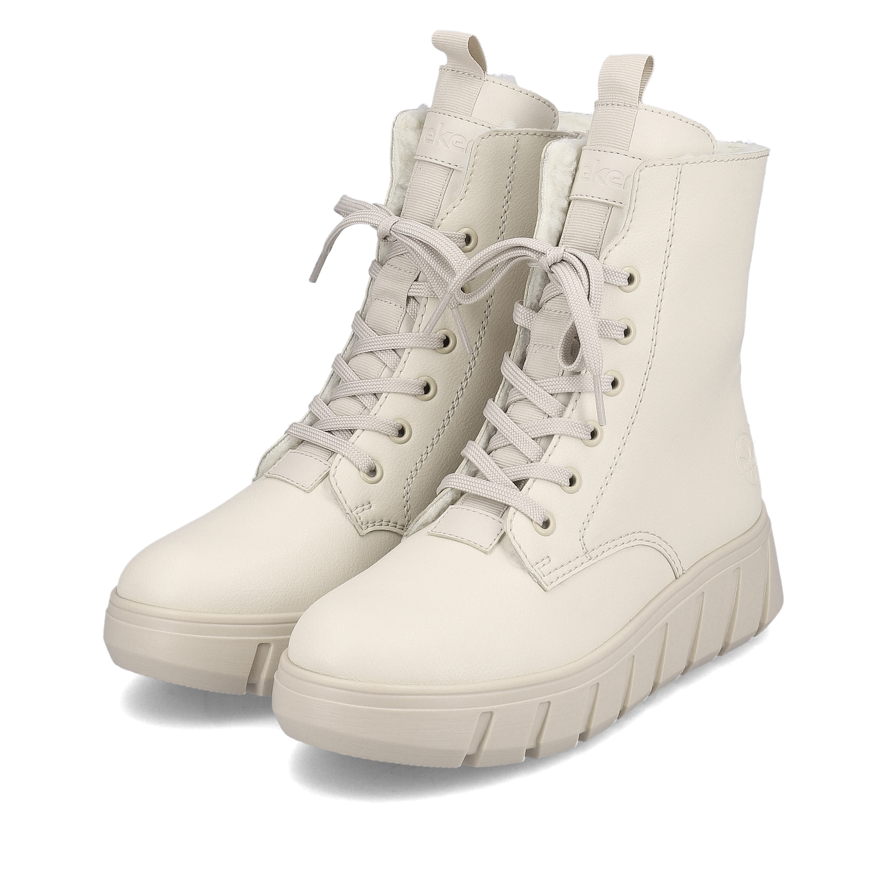 Rieker Damen Schnürstiefel hellbeige