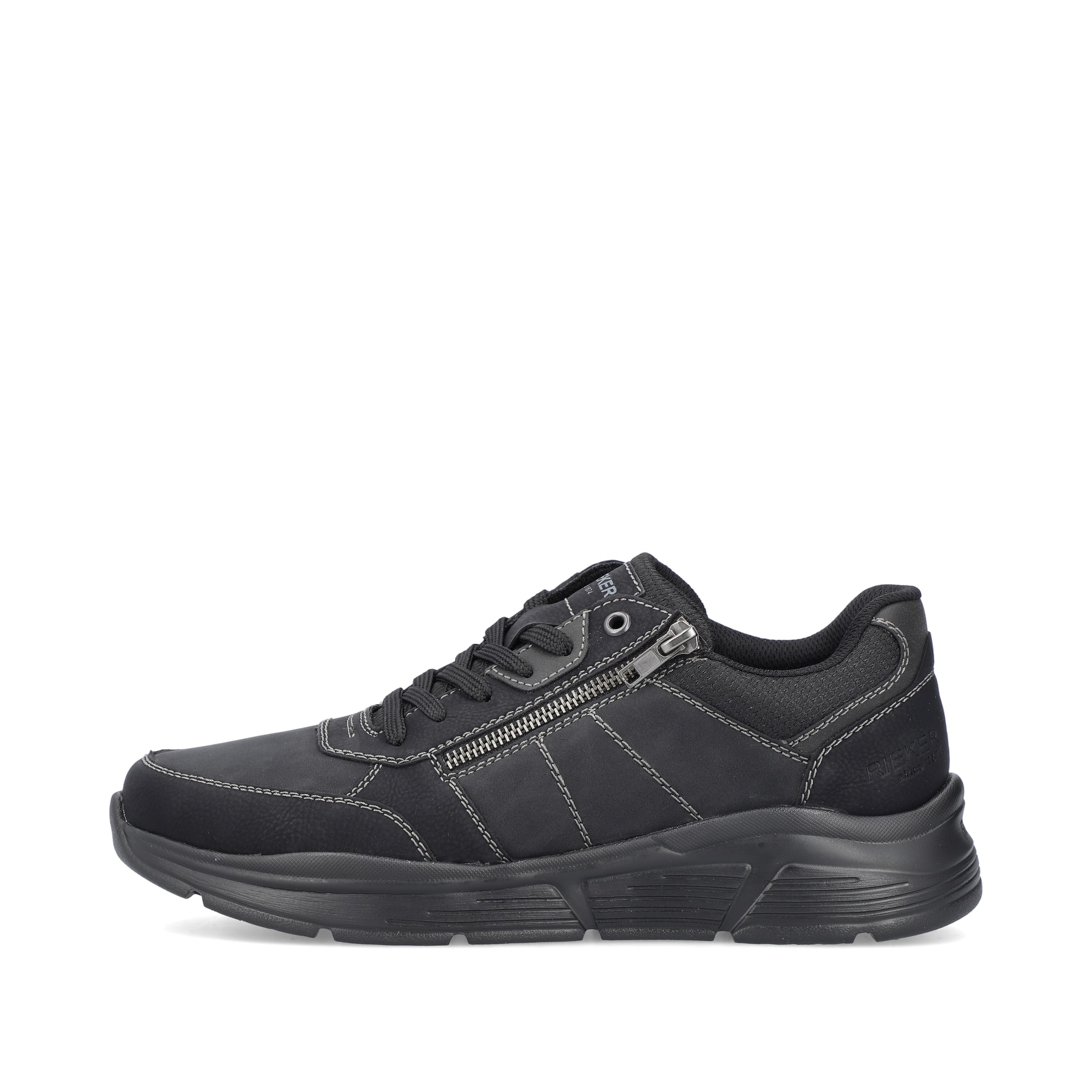 Rieker Herren Schnürschuhe asphaltschwarz