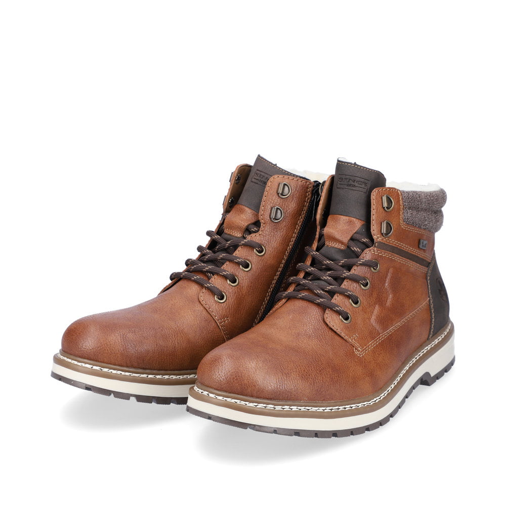 Rieker Herren Schnürstiefel kastanienbraun