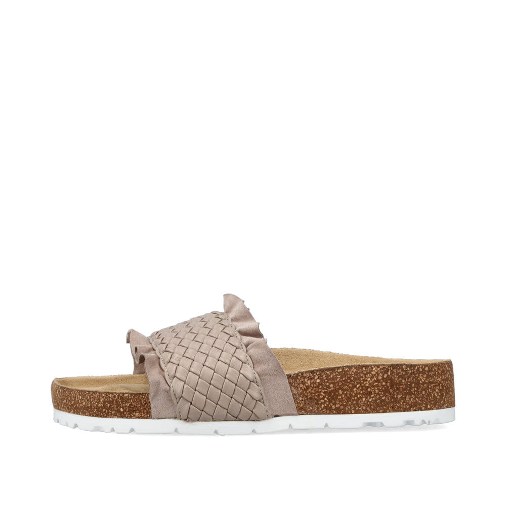 Rieker Damen Pantoletten hellbeige