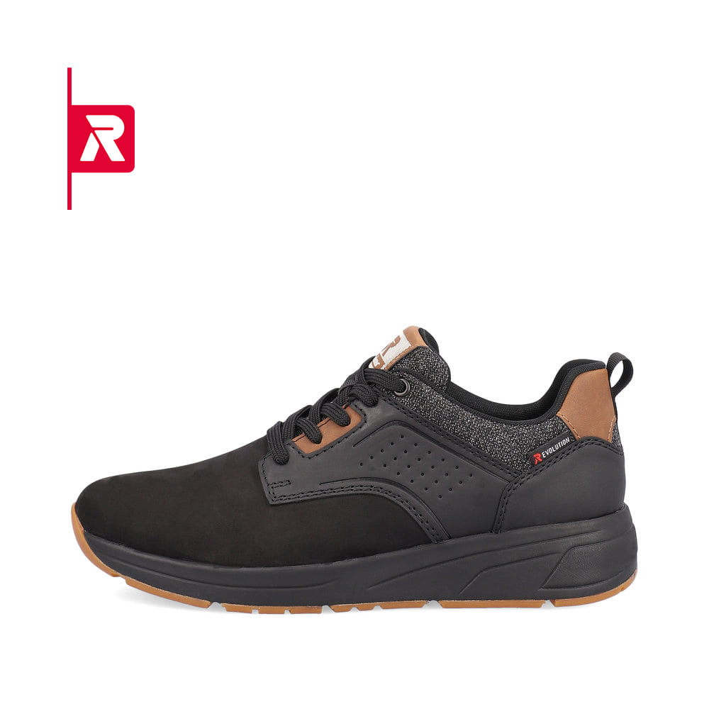 Rieker EVOLUTION Herren Sneaker night-black wood-brown