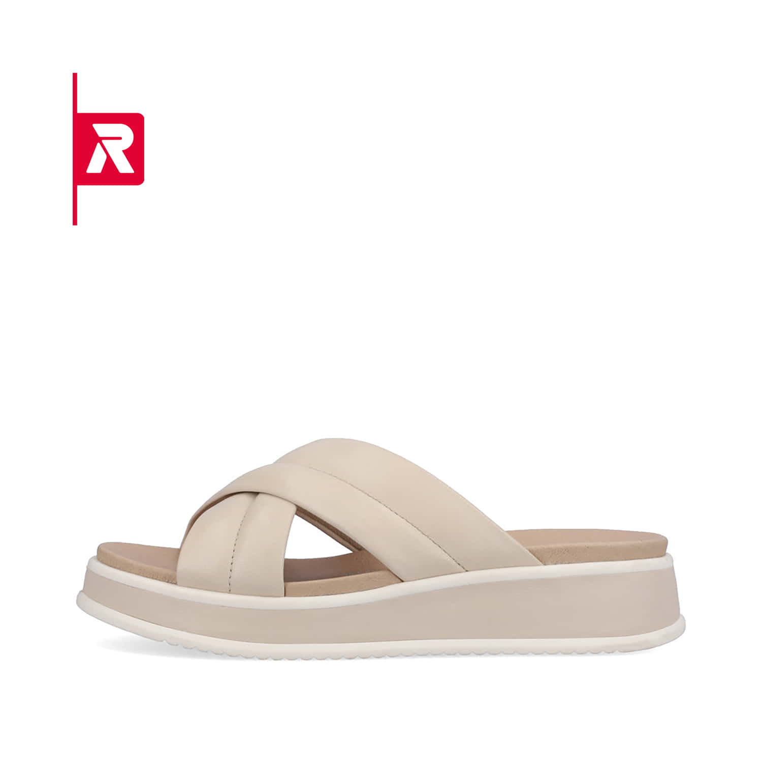 Rieker EVOLUTION Damen Pantoletten creme beige