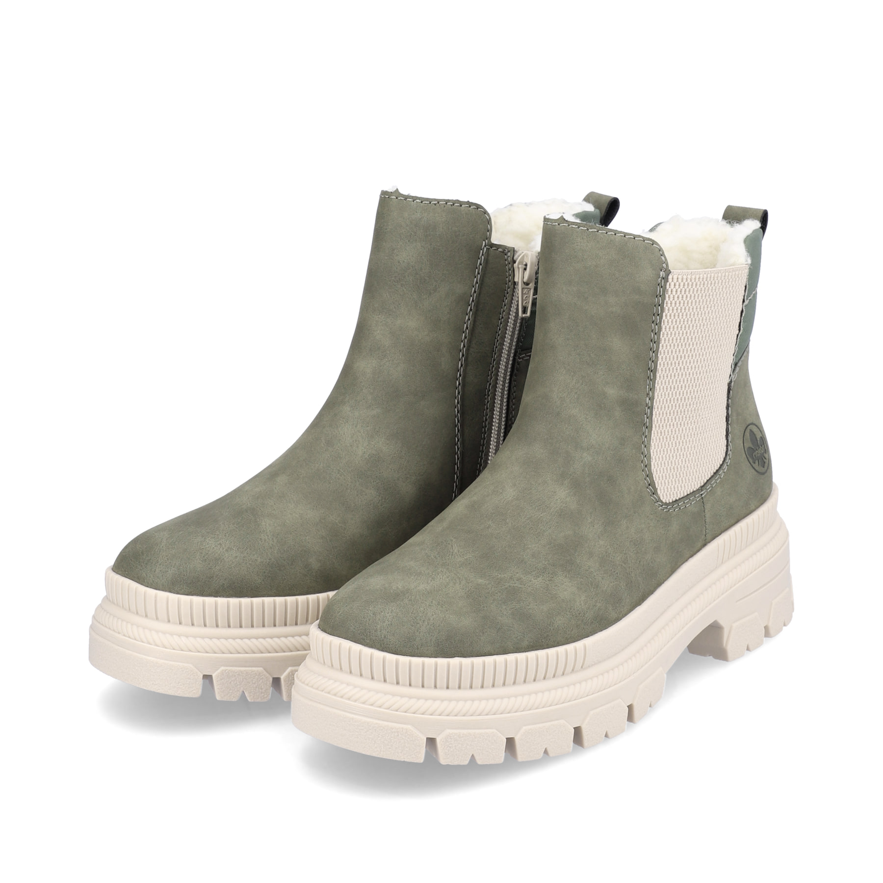Rieker Damen Chelsea Boots olivgrün