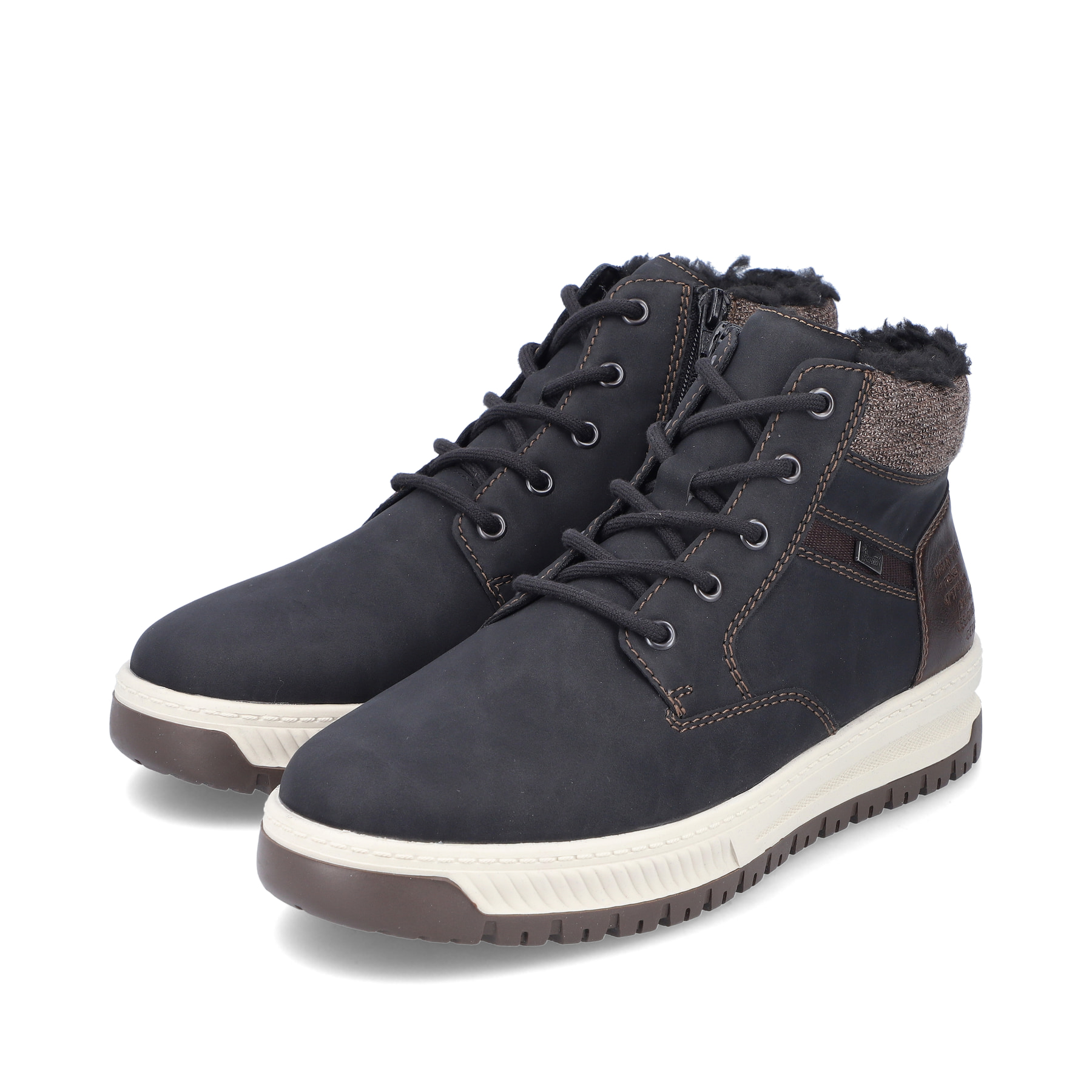 Rieker Herren Schnürstiefel asphaltschwarz