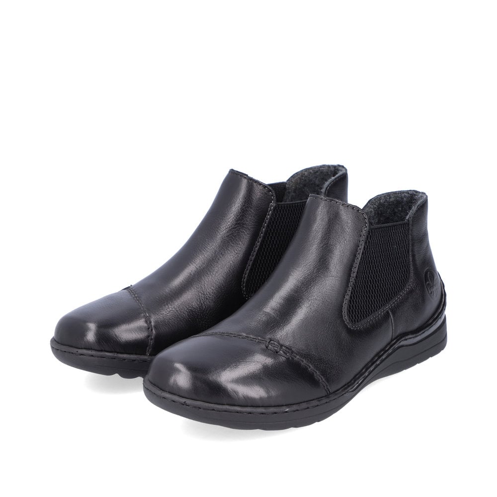 Rieker Damen Chelsea Boots glanzschwarz