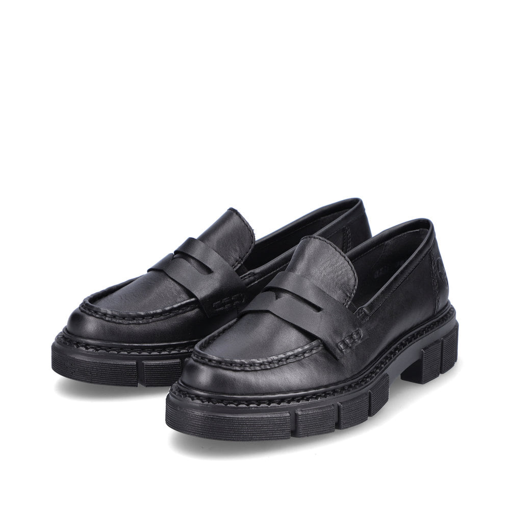 Rieker Damen Loafers tiefschwarz