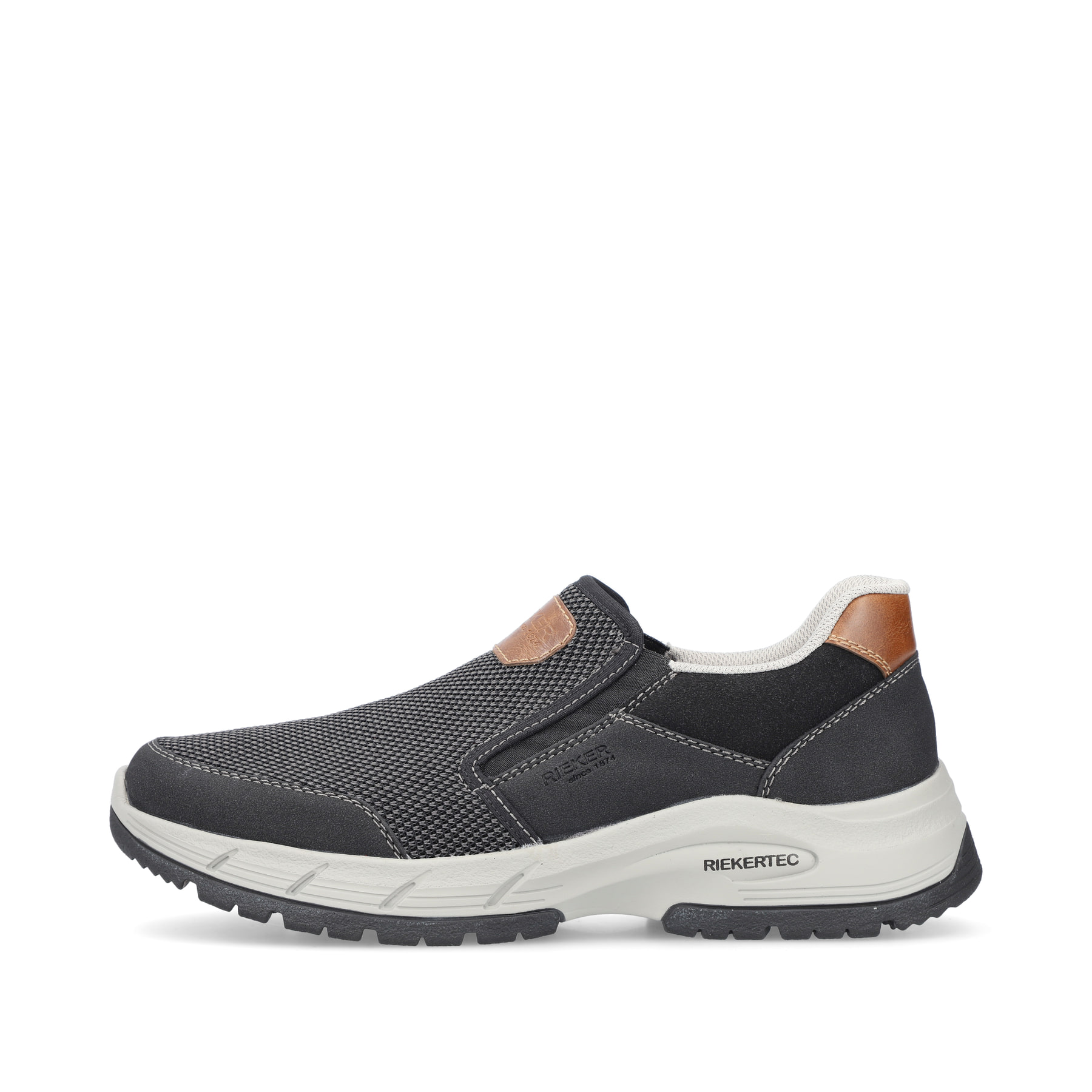 Rieker Herren Slipper asphaltgrau