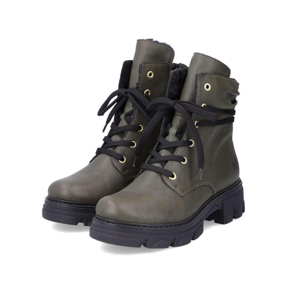 Rieker Damen Biker Boots khakigrün