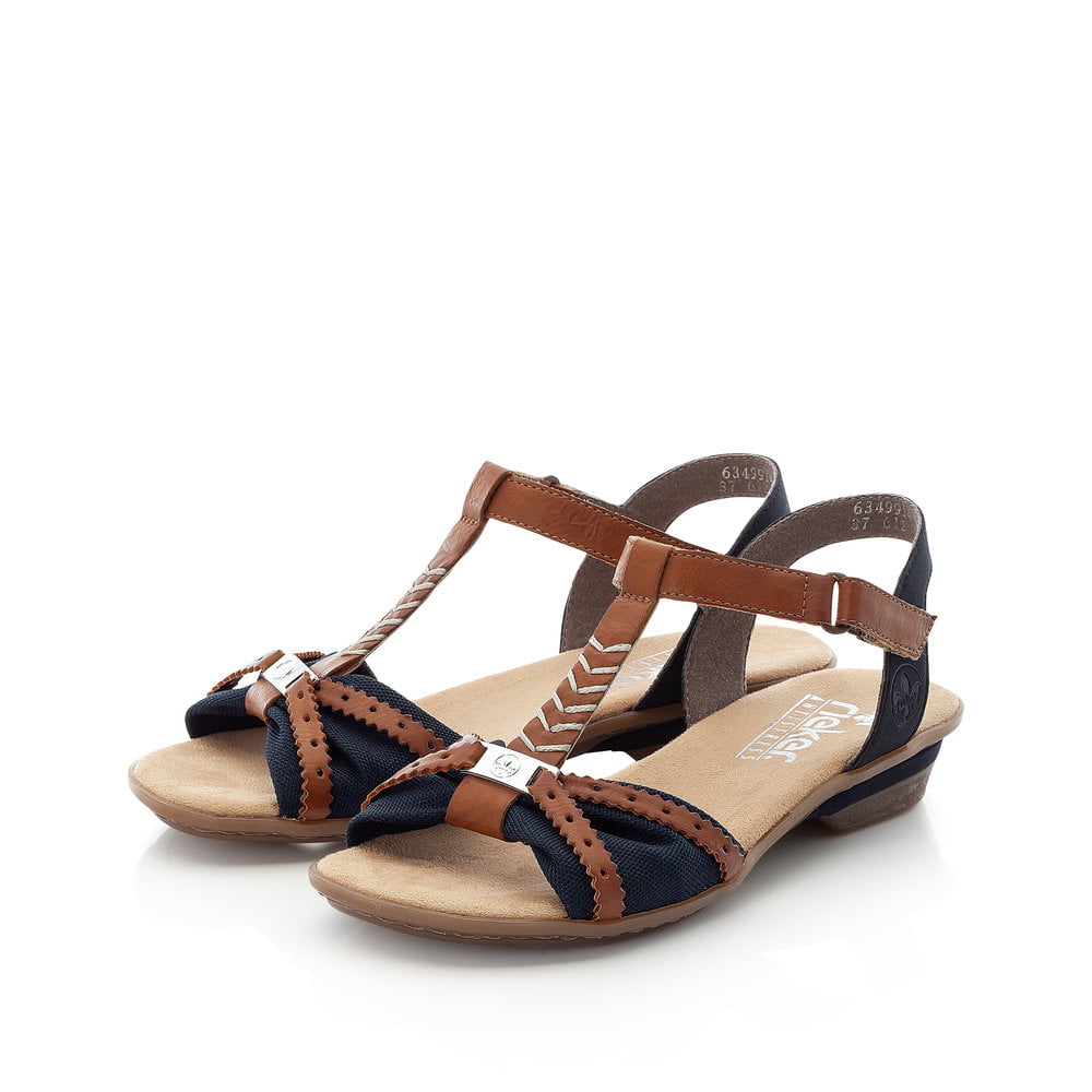Rieker Damen Riemchensandalen pazifikblau