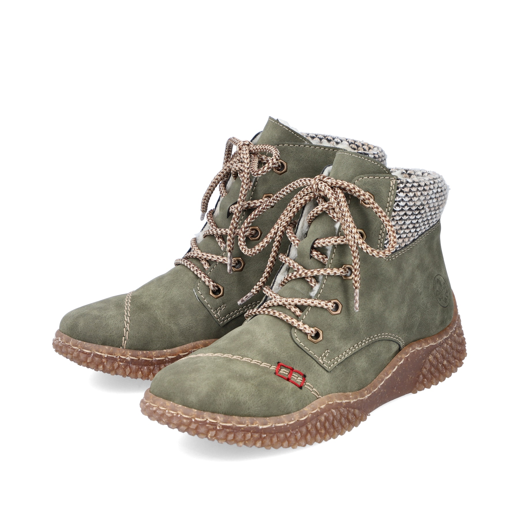 Rieker Damen Schnürstiefel laubgrün