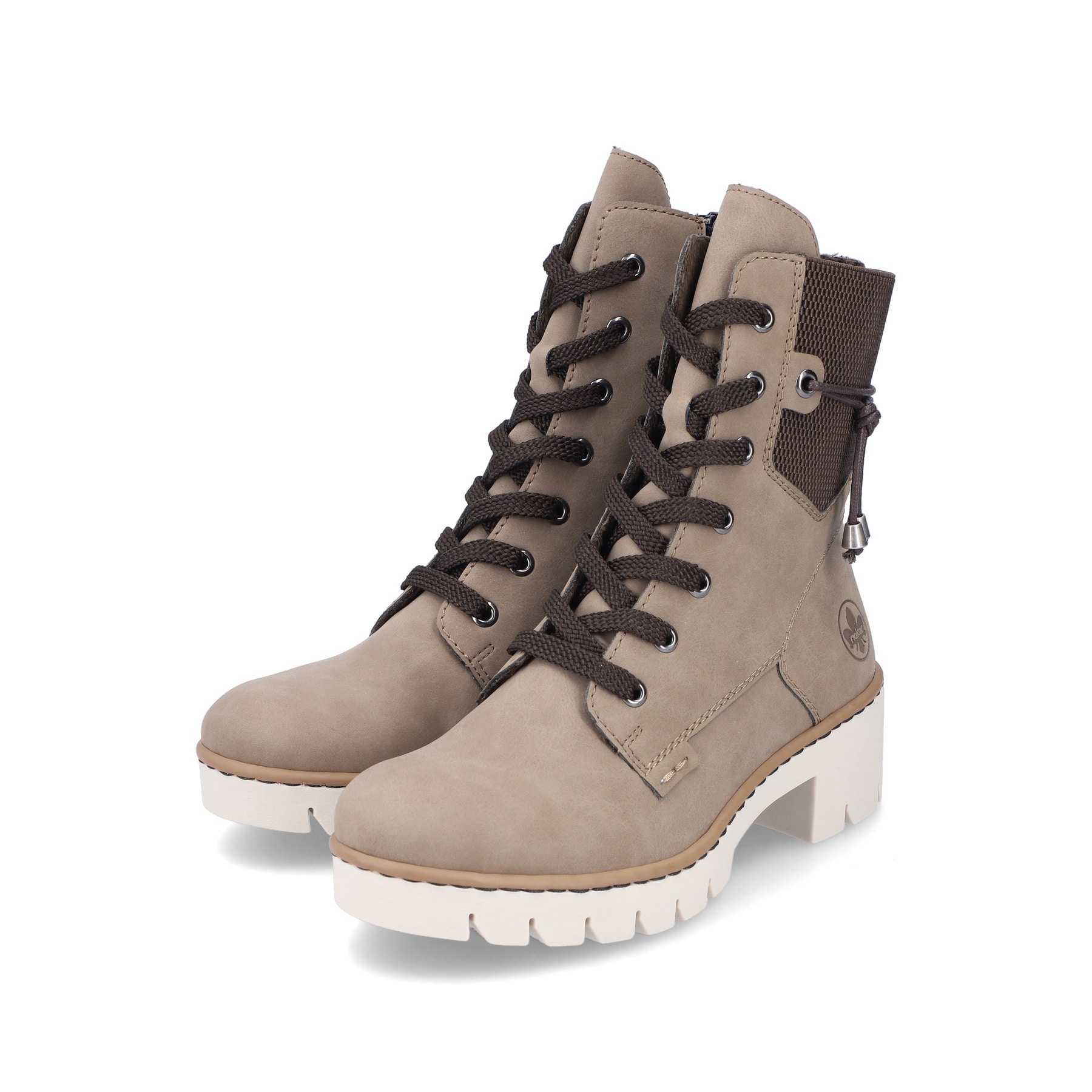 Rieker Damen Schnürstiefel beigebraun