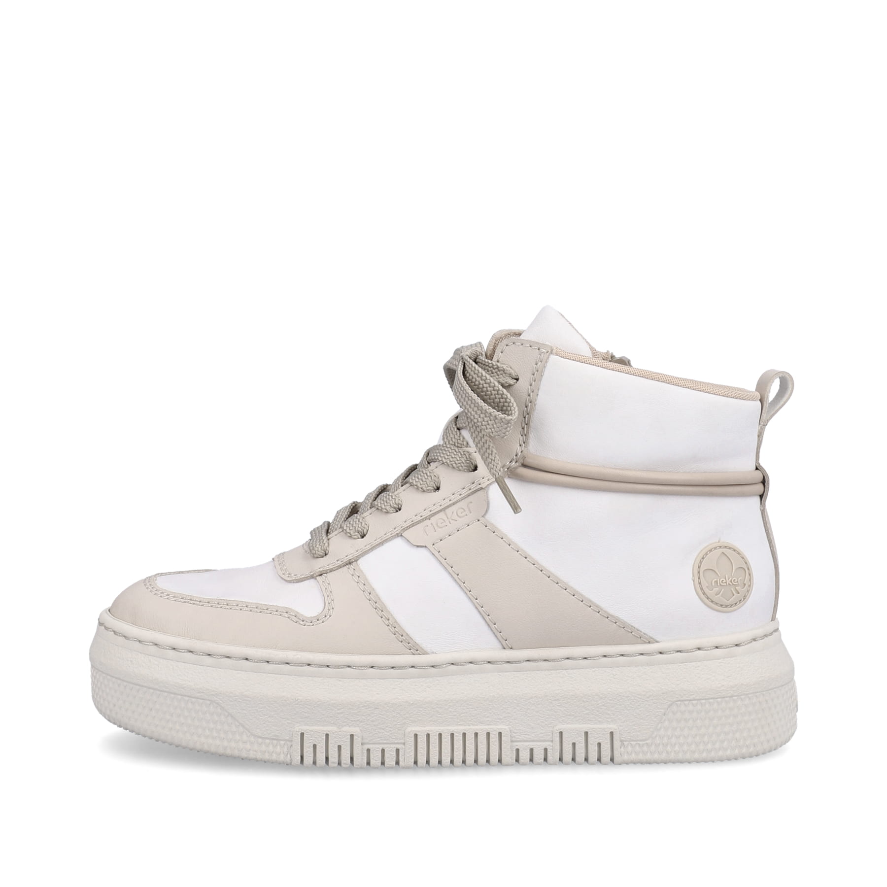 Rieker Damen Sneaker by Rieker schwanenweiß-beige