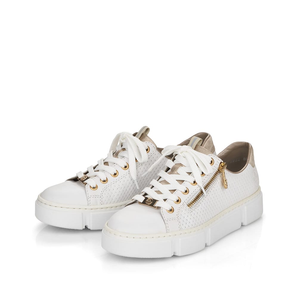 Rieker Damen Sneaker perlweiß