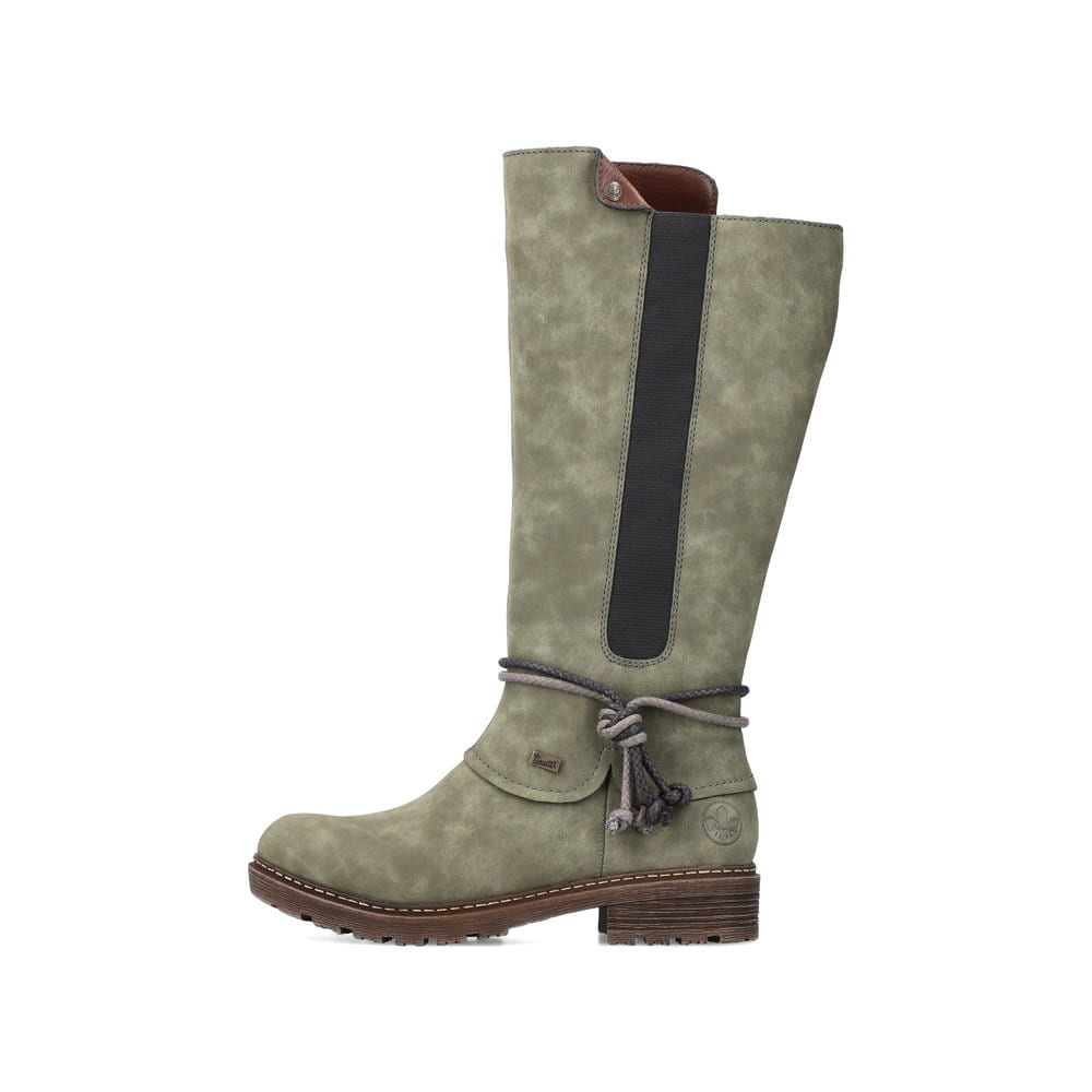 Rieker Damen Hochschaftstiefel laubgrün