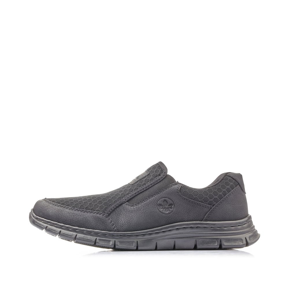 Rieker Herren Slipper tiefschwarz