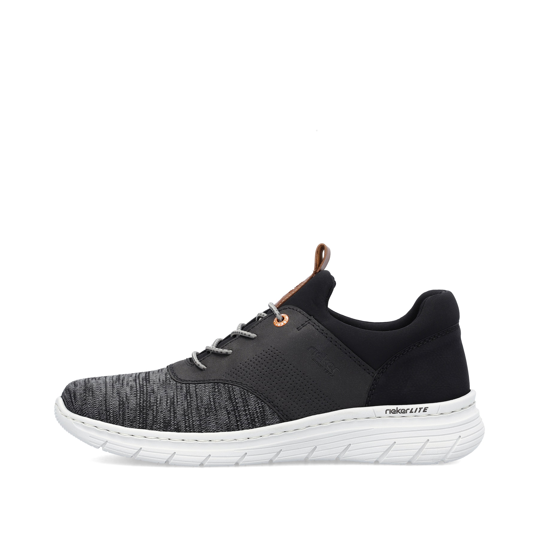 Rieker Herren Slipper graphitschwarz