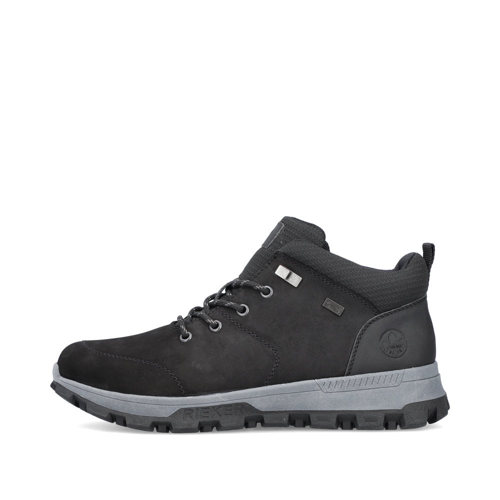 Rieker Herren Schnürstiefel asphaltschwarz