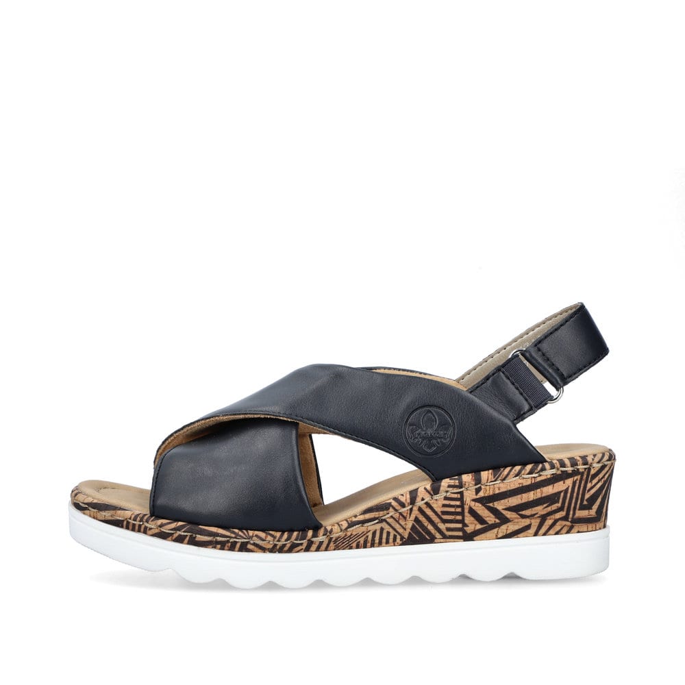 Rieker Damen Keilsandaletten marineblau
