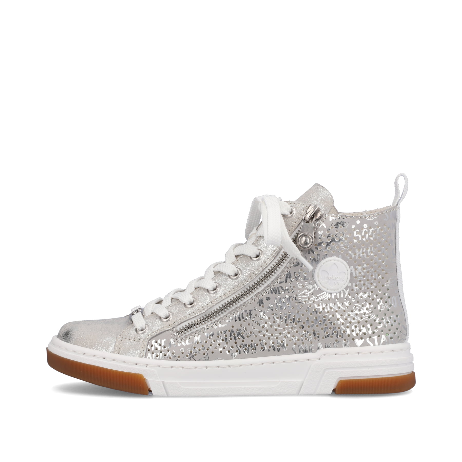 Rieker Damen Sneaker silbergrau