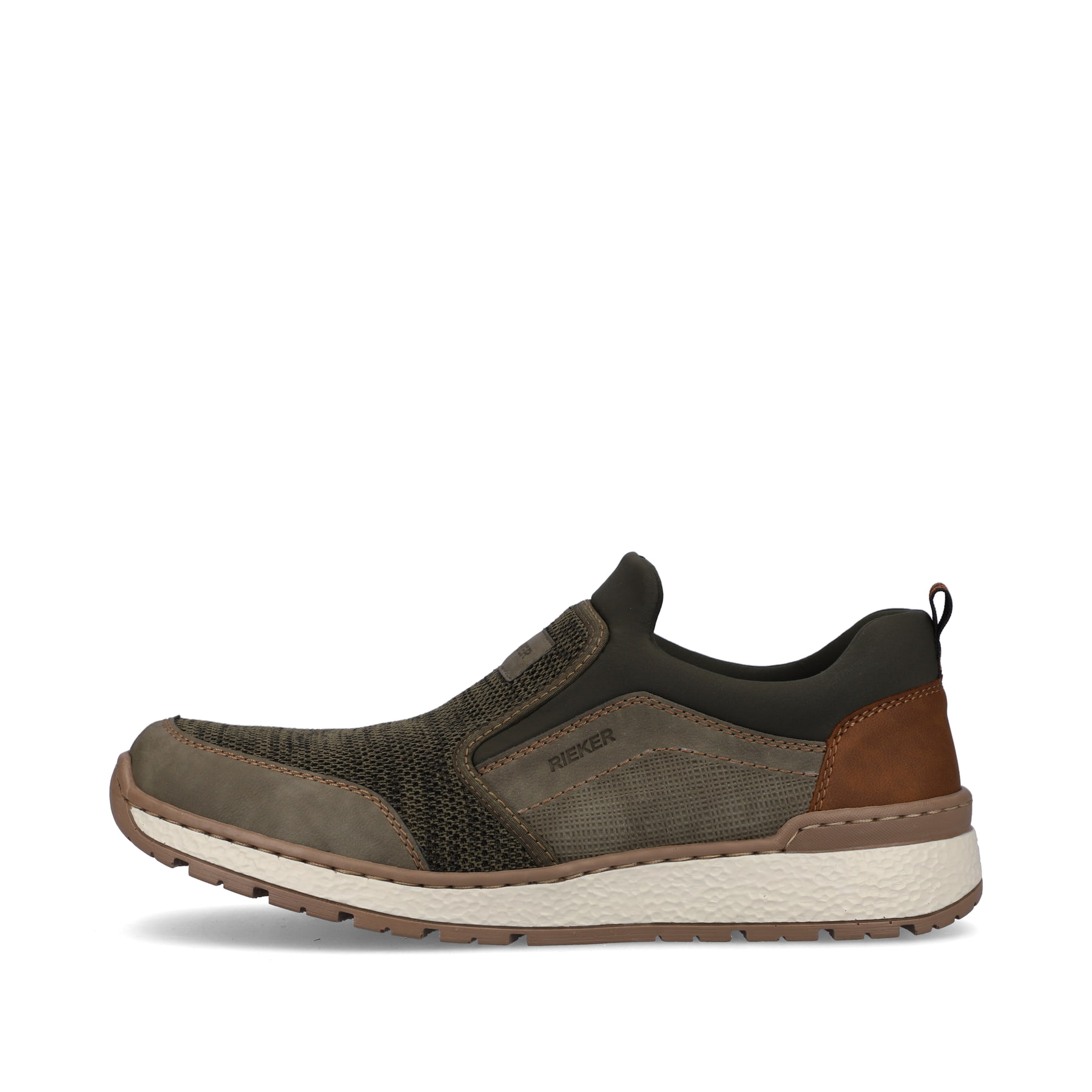 Rieker Herren Slipper grüngrau