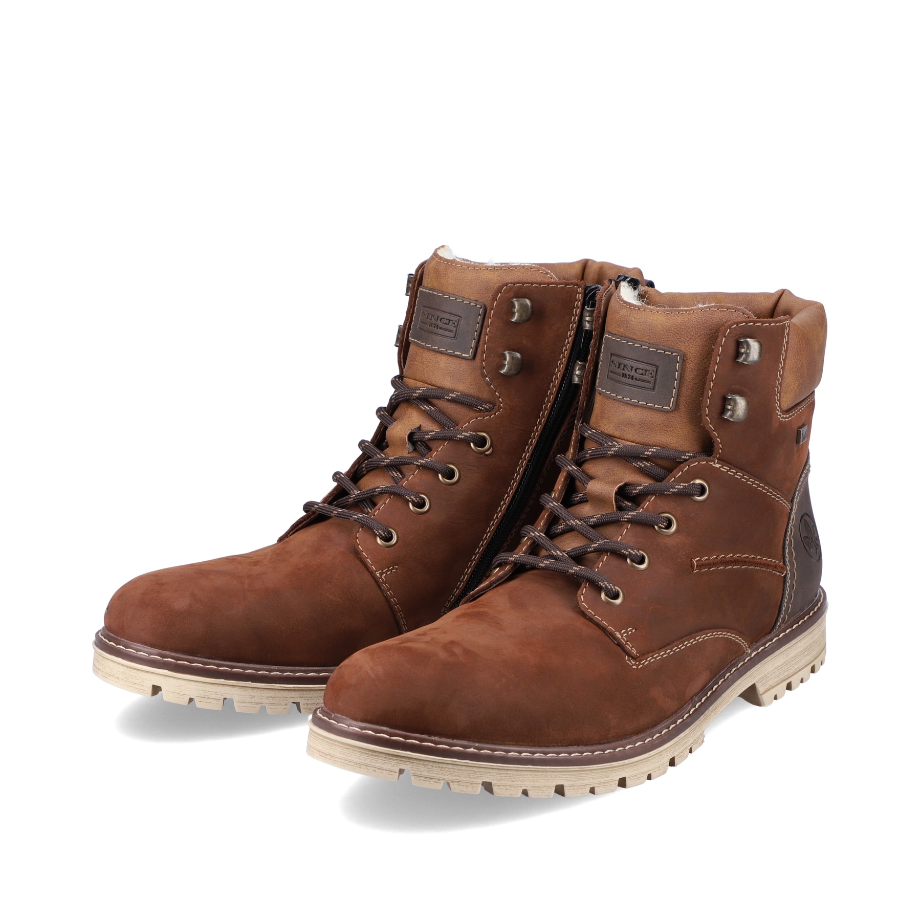 Rieker Herren Schnürstiefel zimtbraun