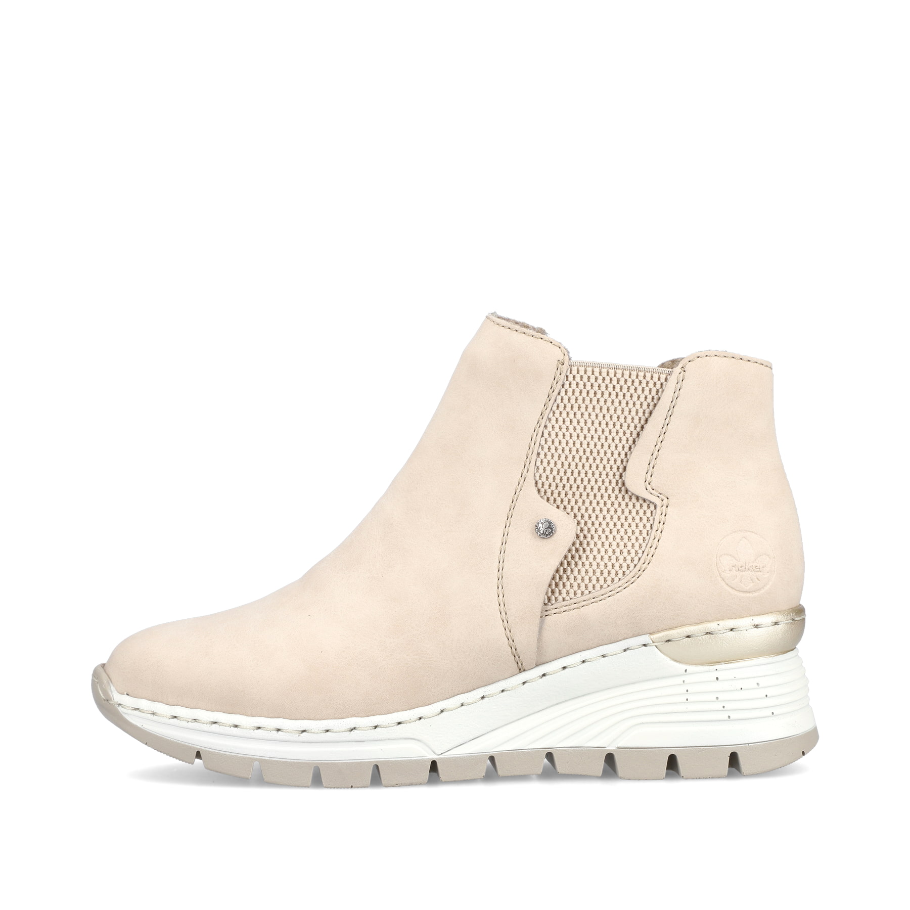 Rieker Damen Chelsea Boots cremebeige