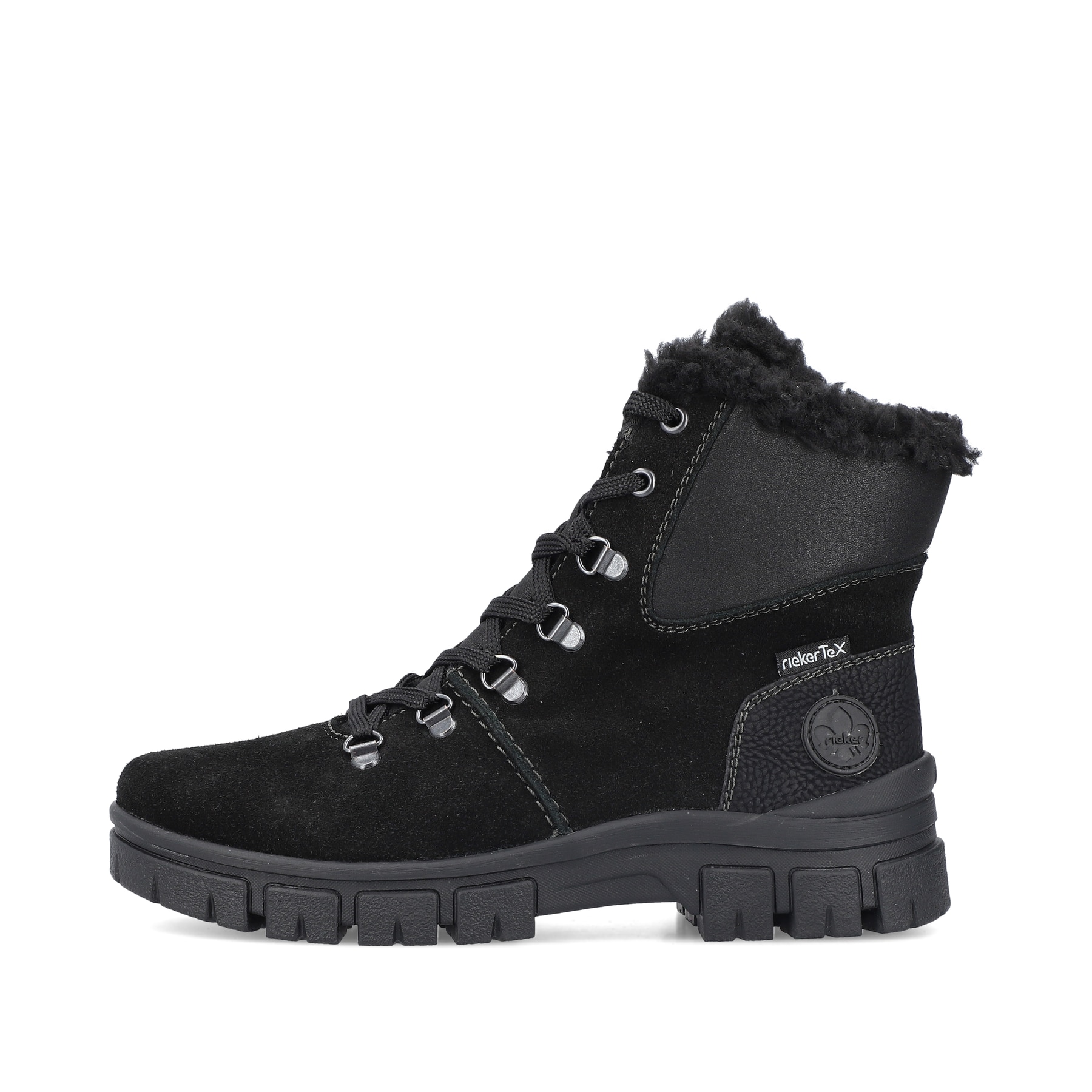 Rieker Damen Schnürstiefel nachtschwarz
