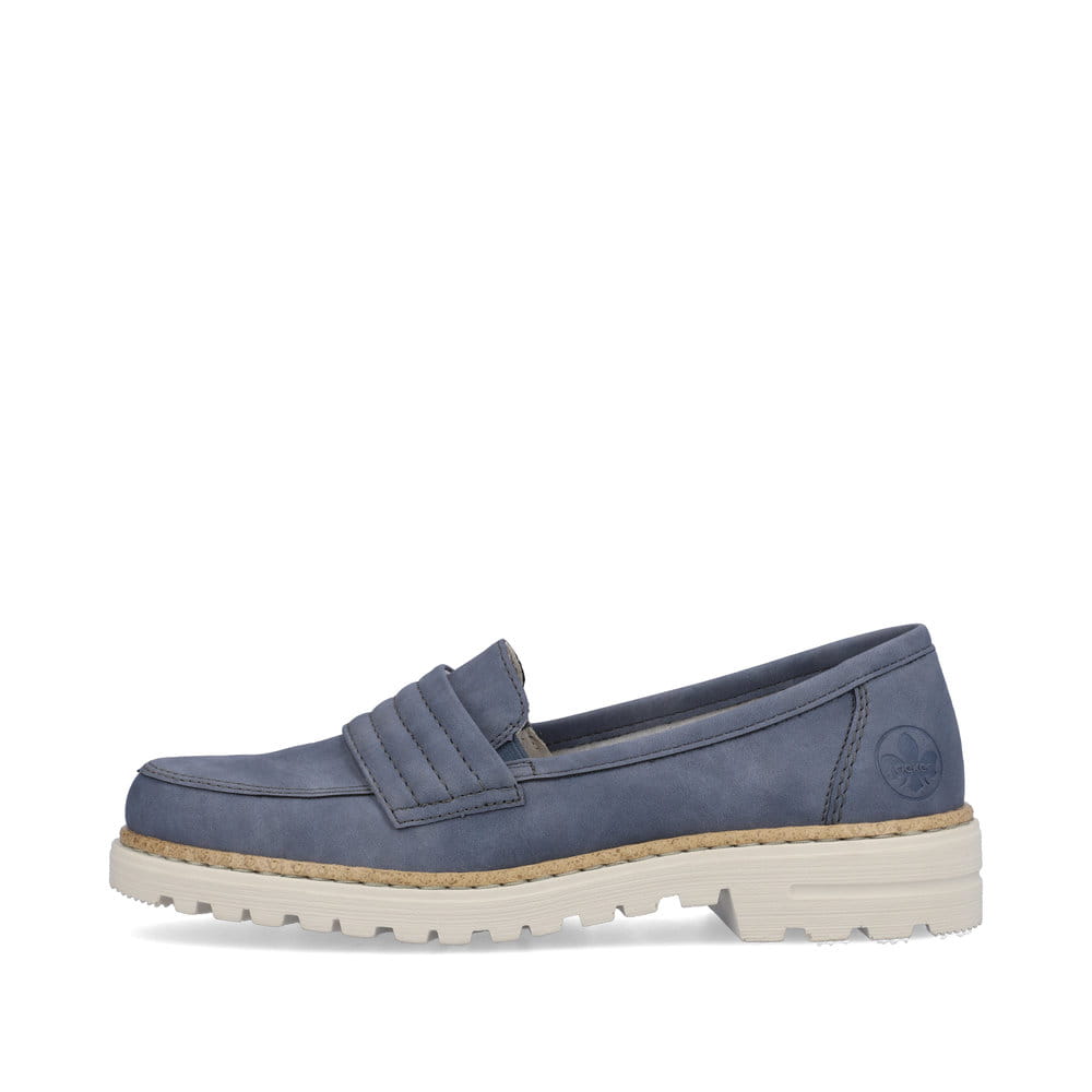 Rieker Damen Loafers königsblau