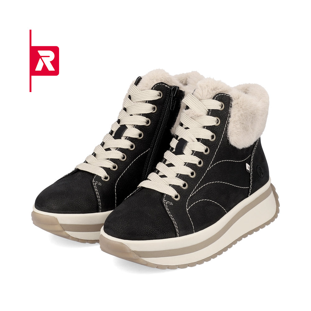 Rieker EVOLUTION Damen Stiefel night-black creme-beige