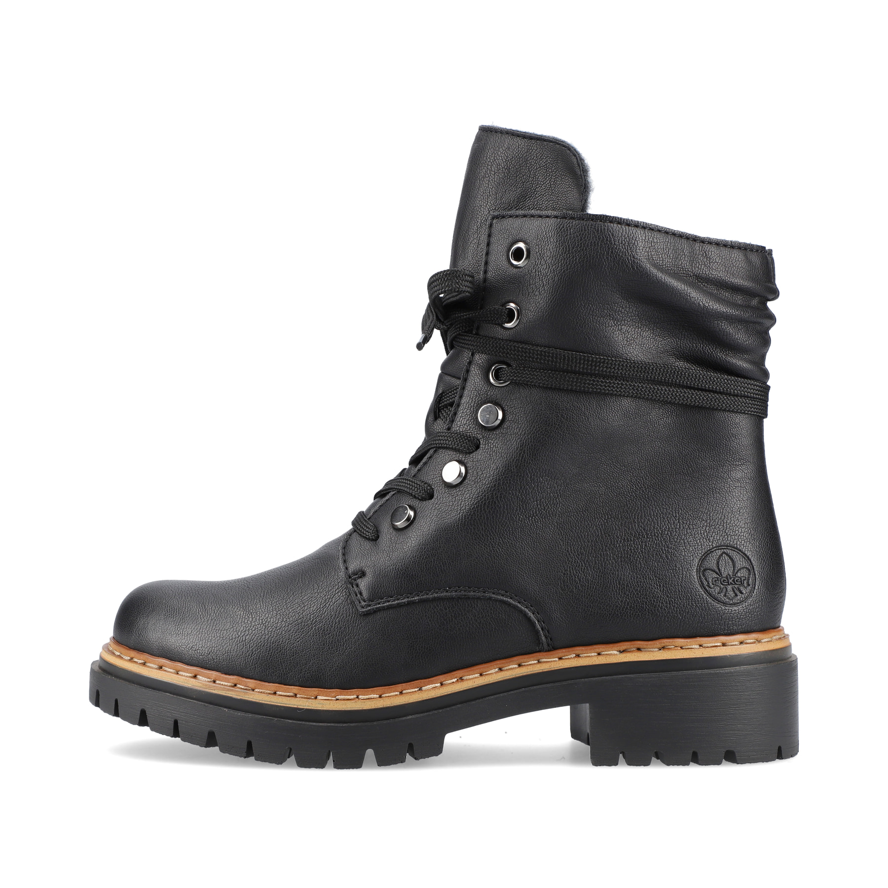 Rieker Damen Biker Boots tiefschwarz