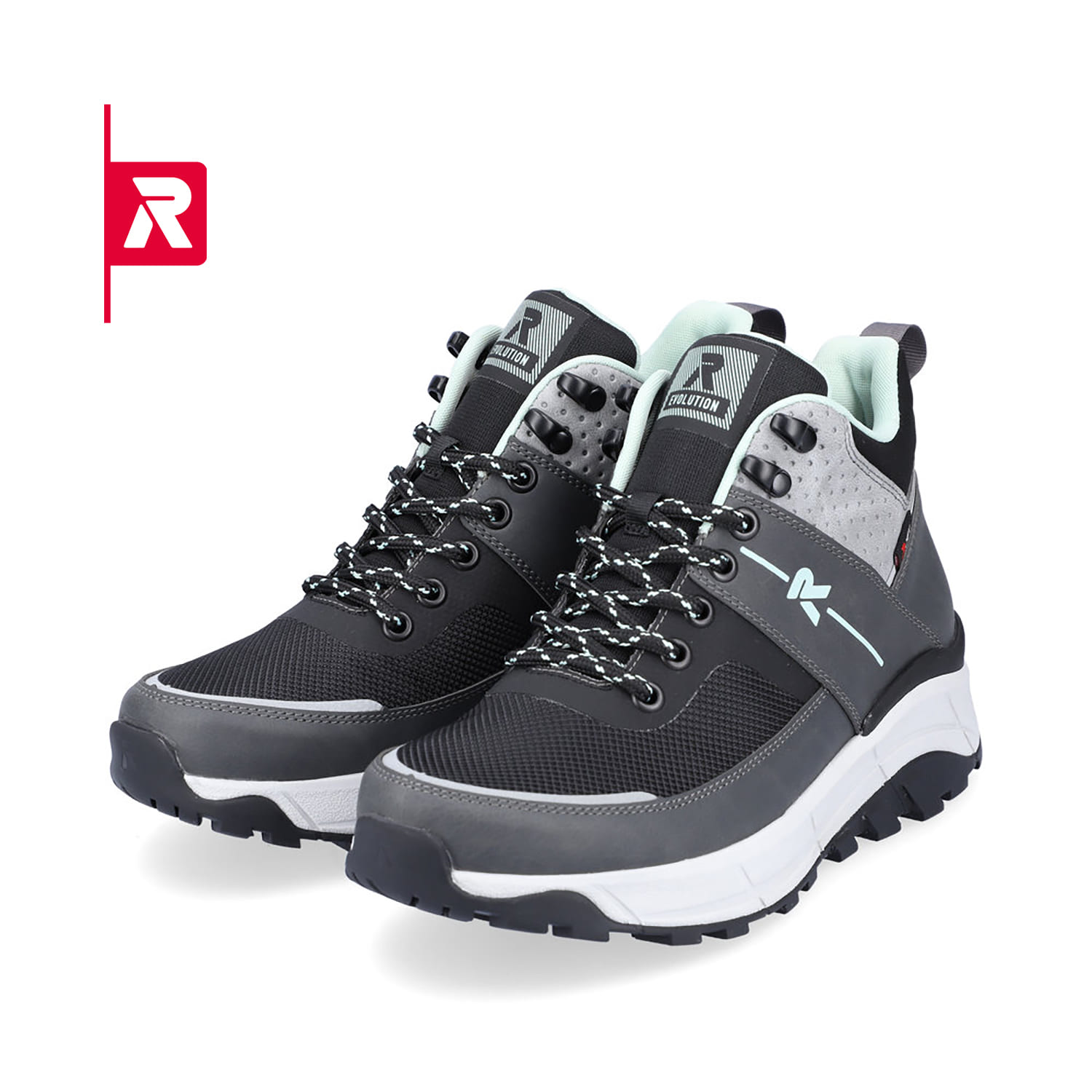 Rieker EVOLUTION Damen Stiefel stone-grey ice-blue