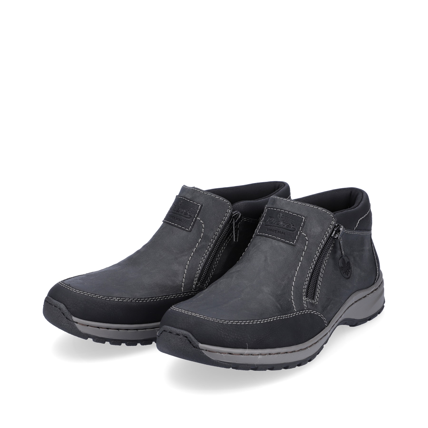Rieker Herren Slipper asphaltgrau