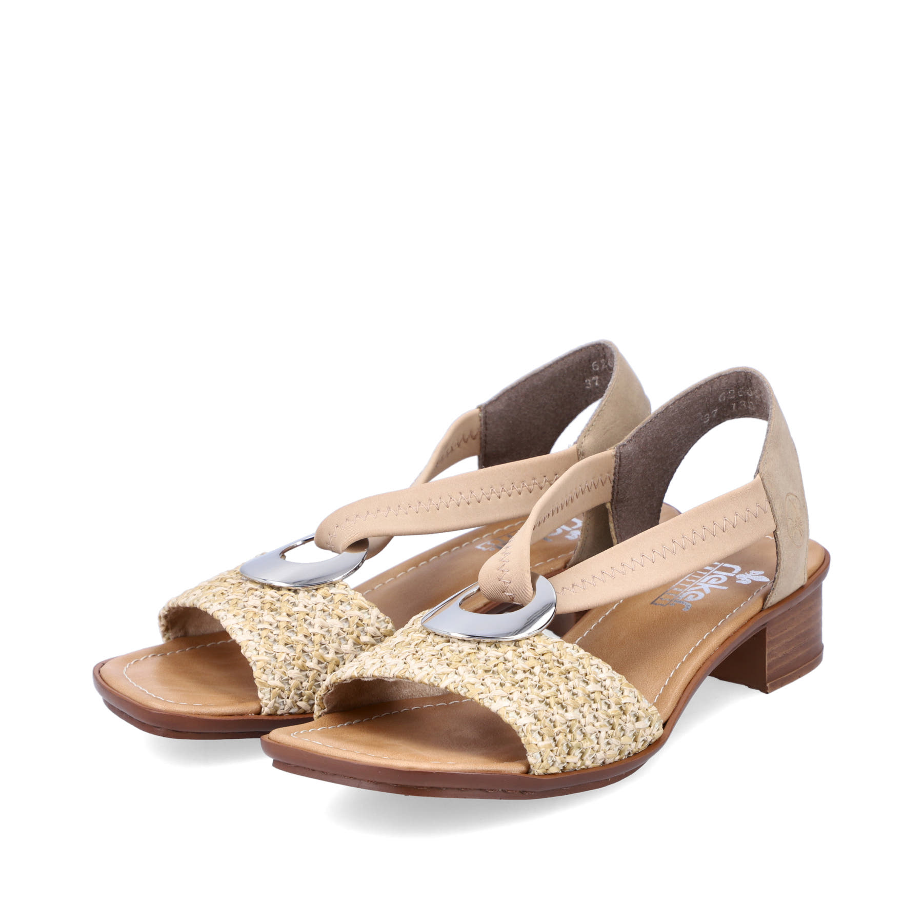 Rieker Damen Riemchensandaletten cremebeige