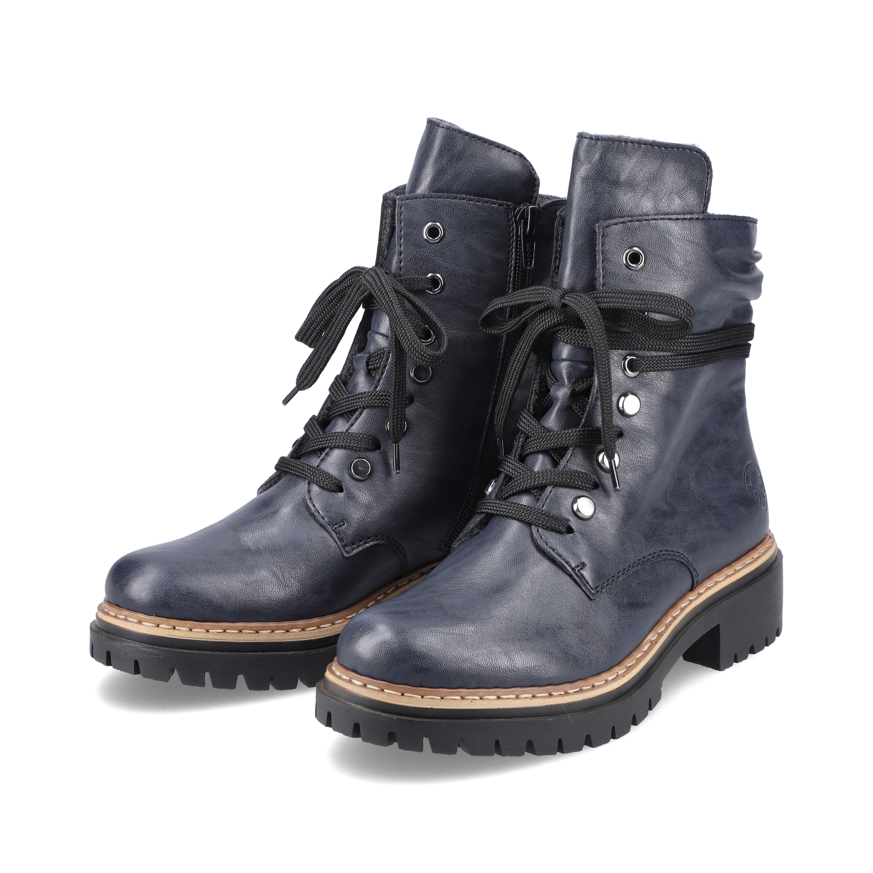 Rieker Damen Biker Boots dunkelpetrol