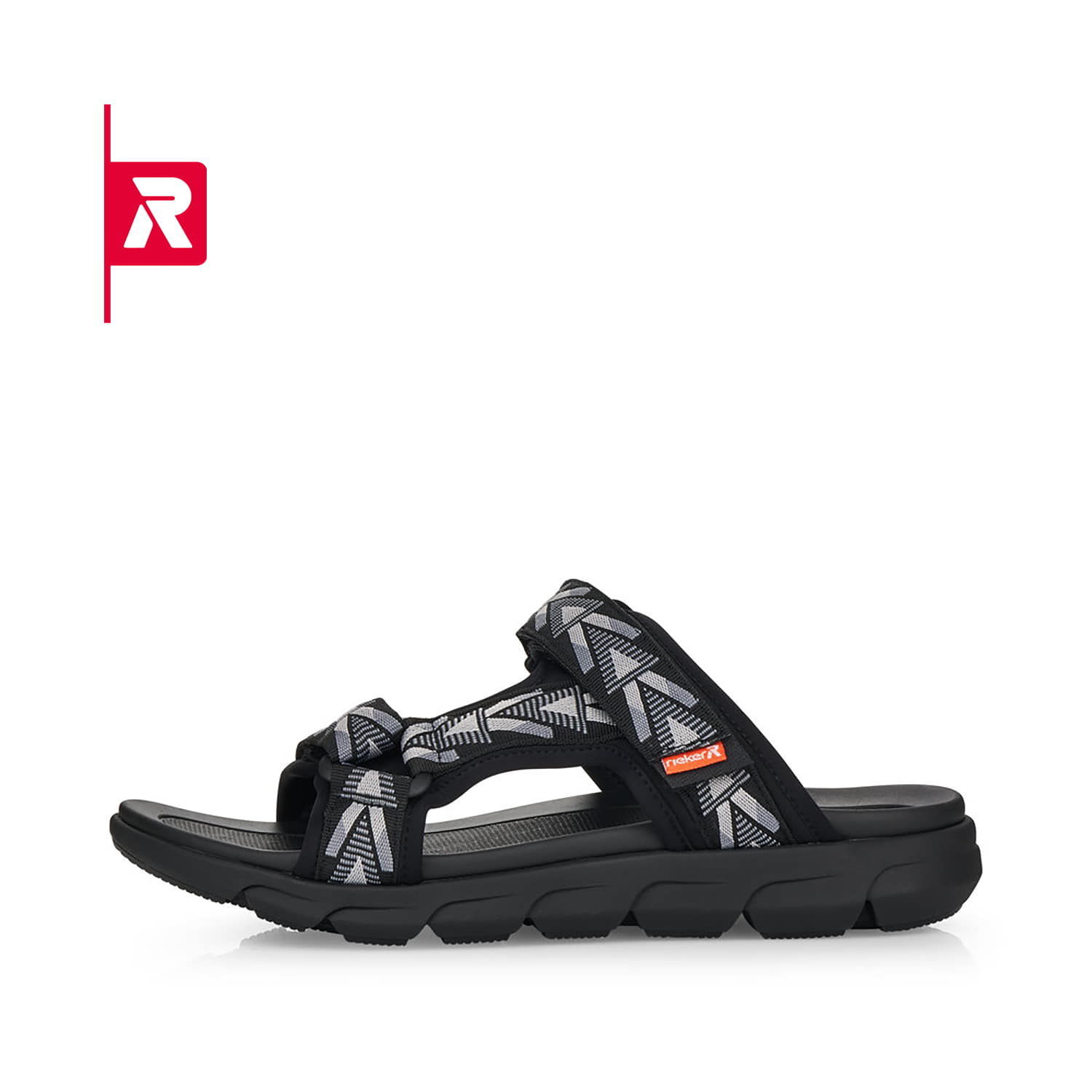 Rieker EVOLUTION Herren Pantoletten black stone-grey