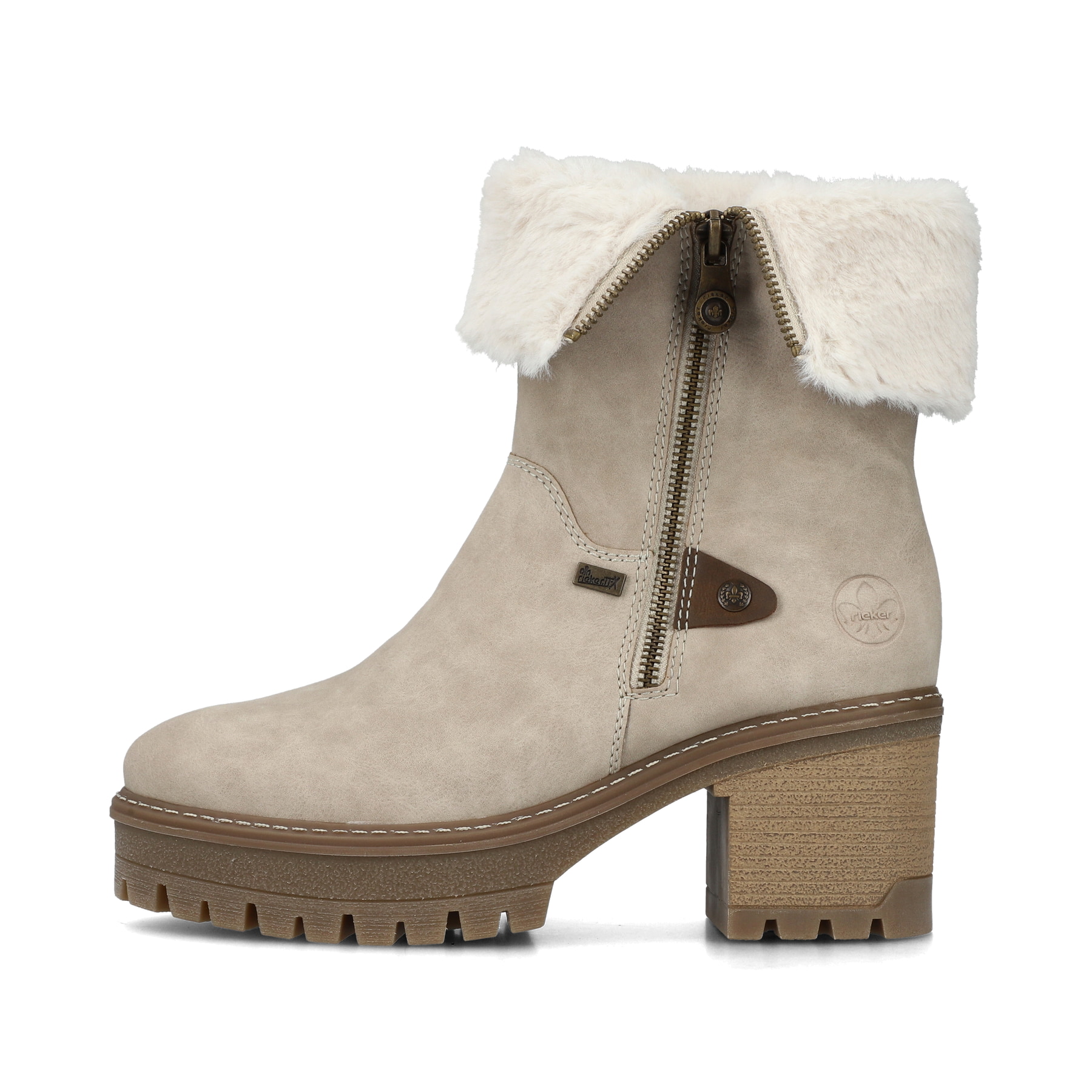 Rieker Damen Kurzstiefel graubeige