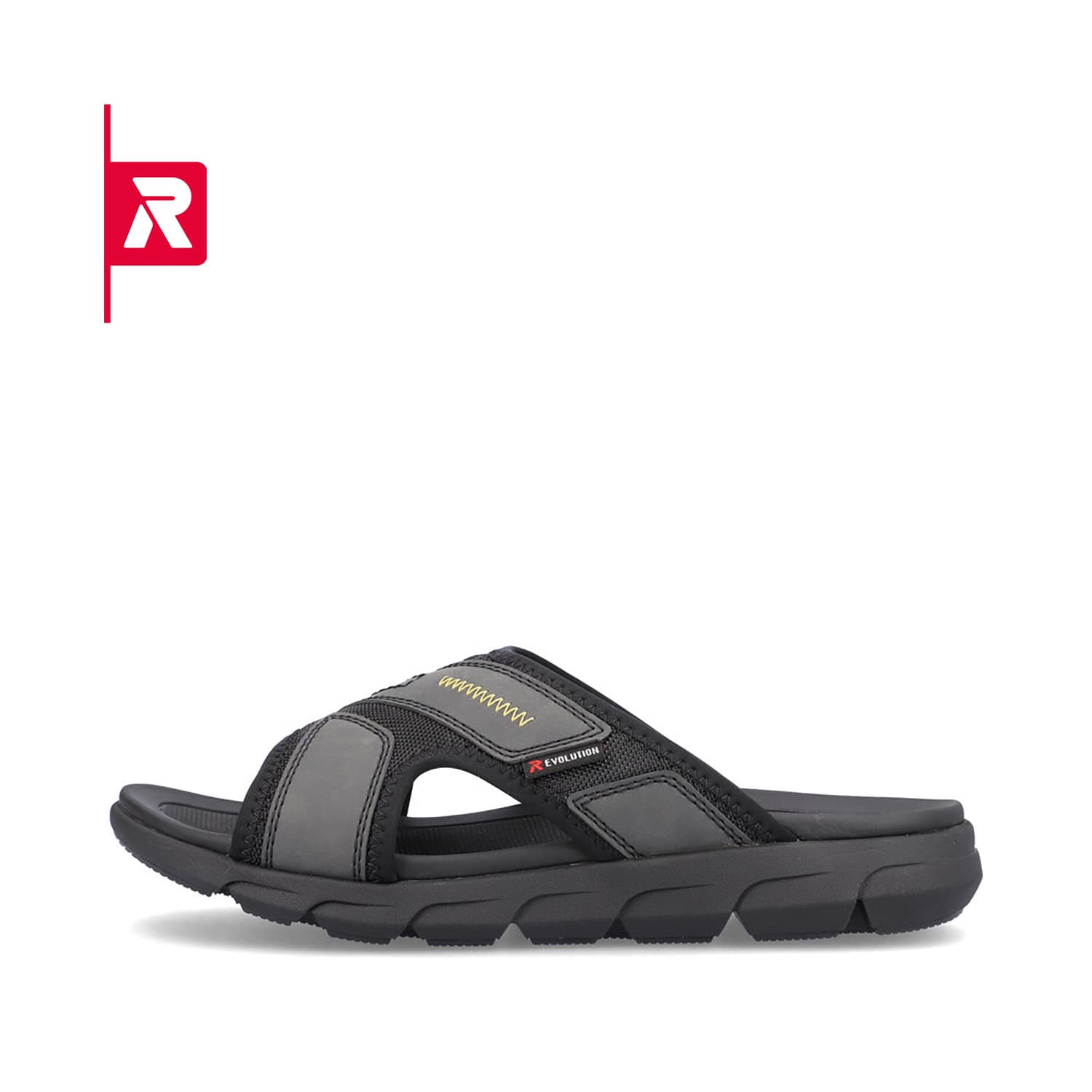 Rieker EVOLUTION Herren Pantoletten steel black