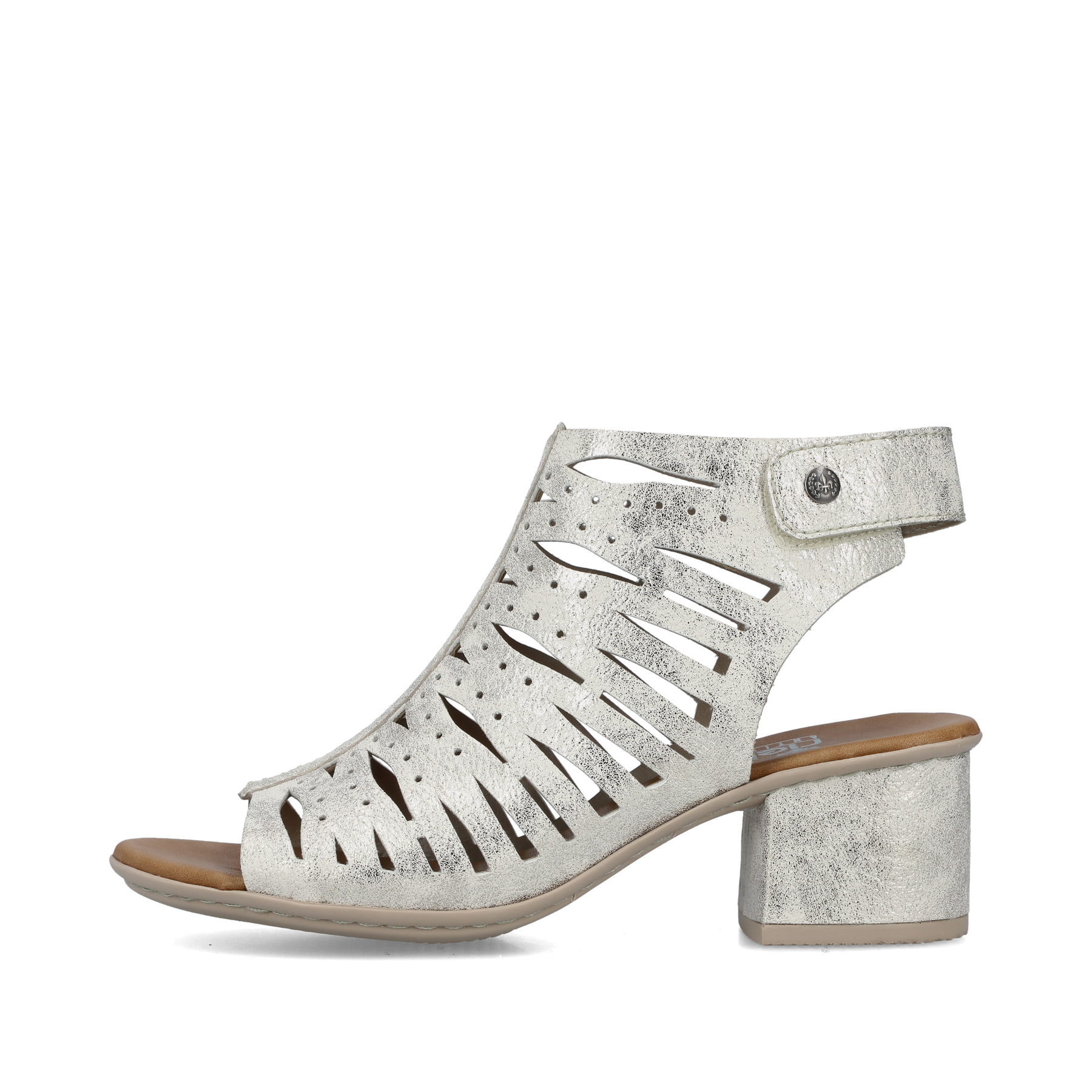 Rieker Damen Riemchensandaletten silber-metallic