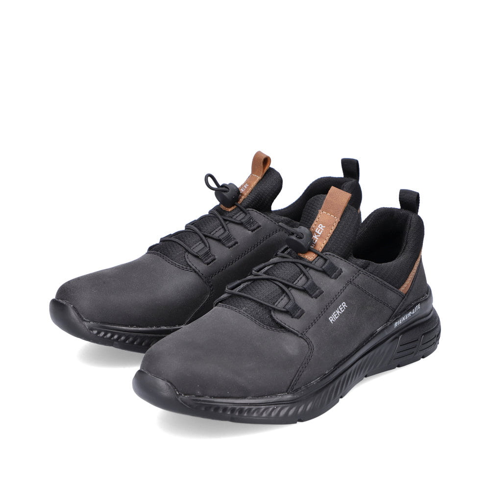 Rieker Herren Slipper tiefschwarz