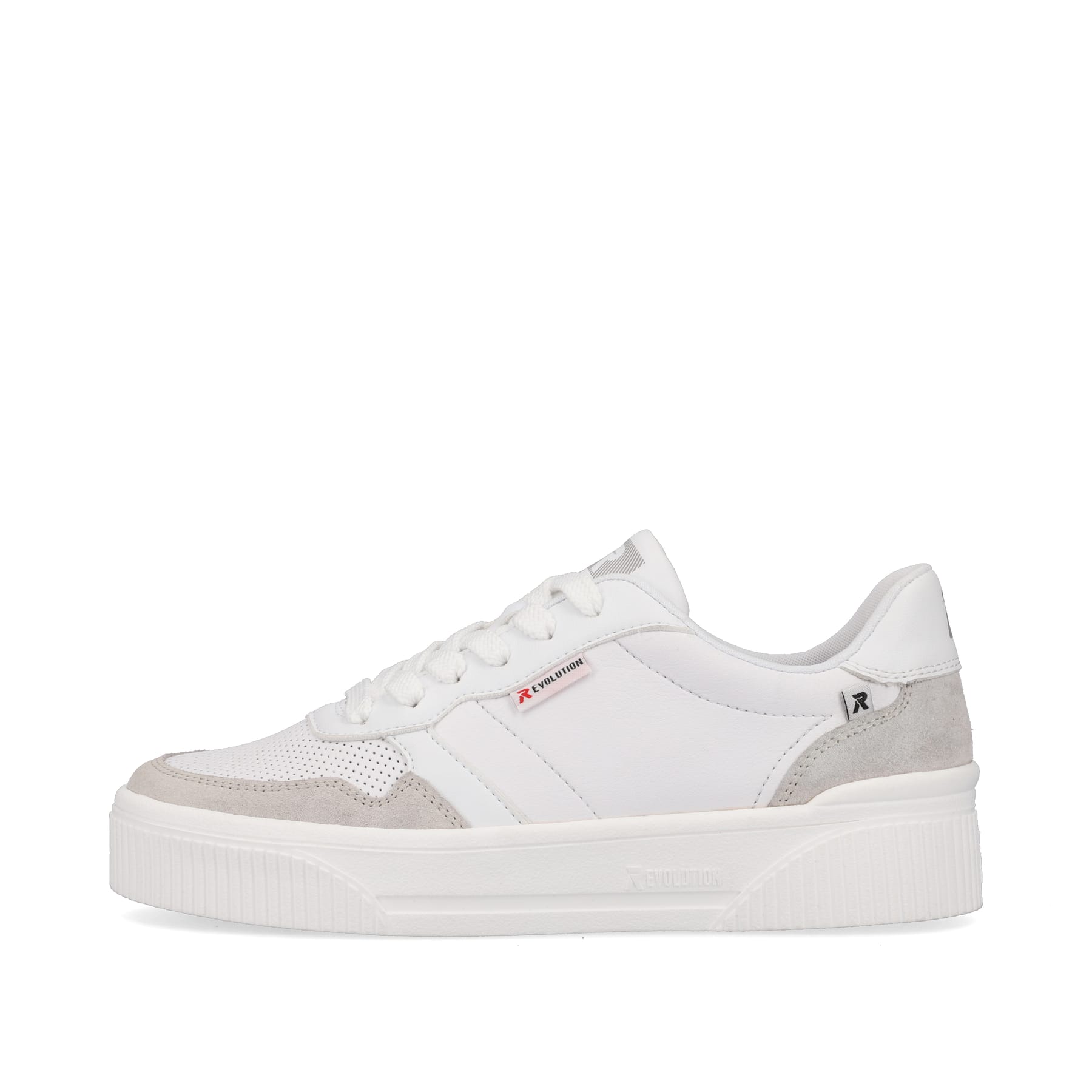 Rieker EVOLUTION Damen Sneaker swan-white stone-grey
