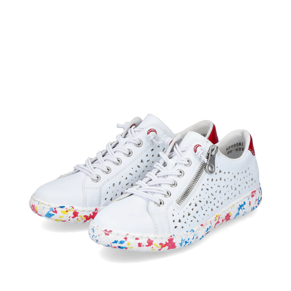 Rieker Damen Slipper sternenweiß