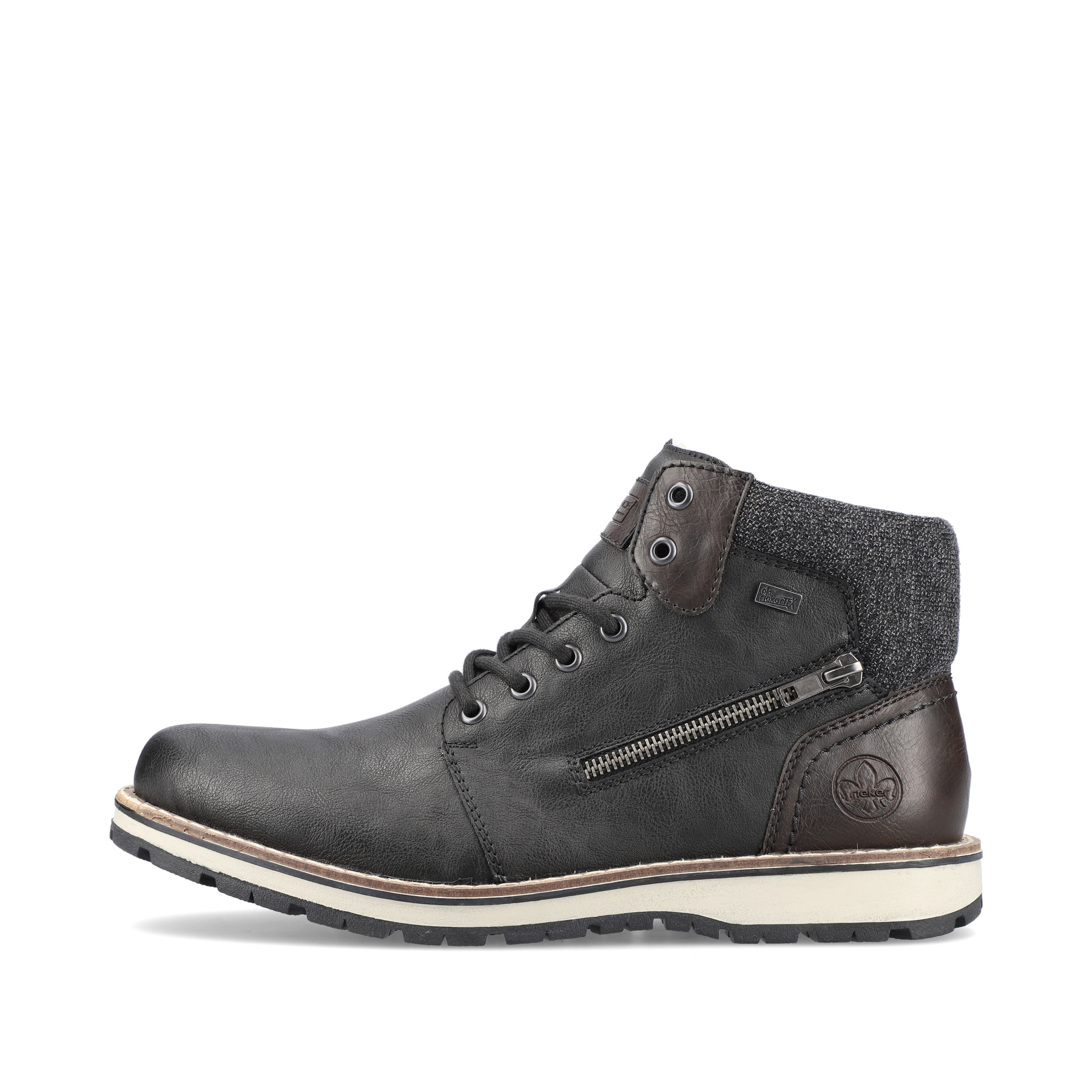 Rieker Herren Schnürstiefel asphaltschwarz