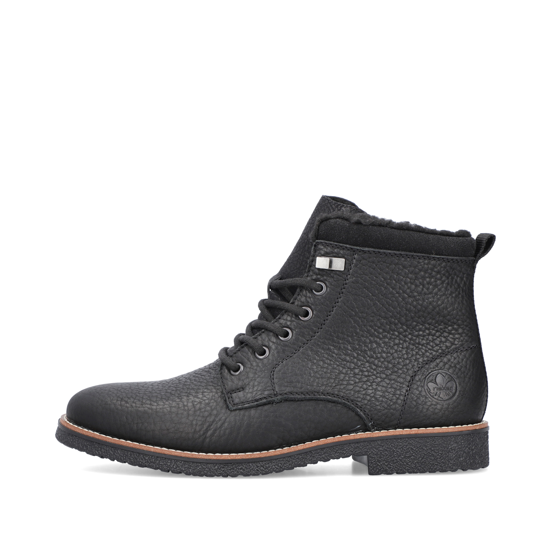 Rieker Herren Schnürstiefel graphitschwarz
