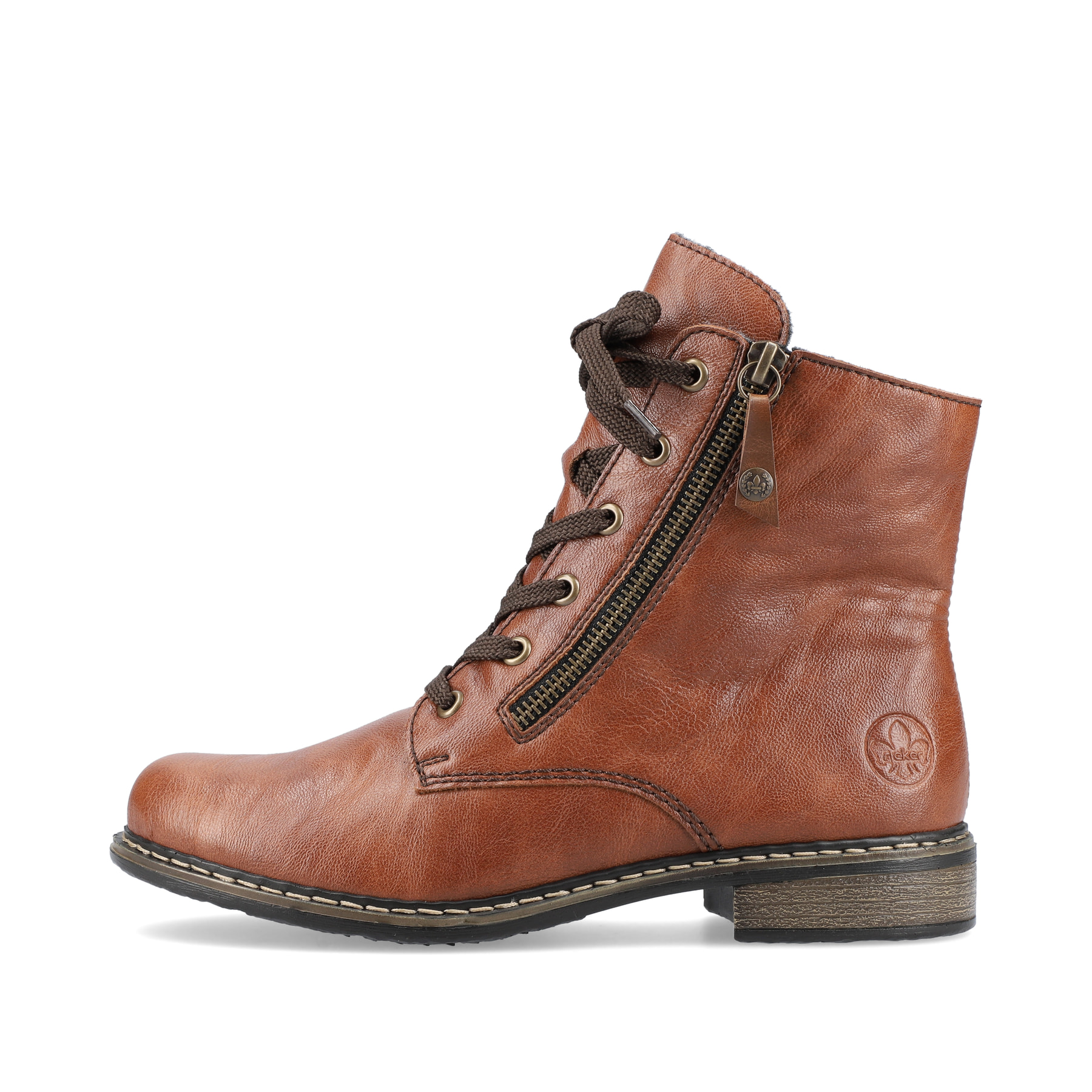 Rieker Damen Schnürstiefel kastanienbraun